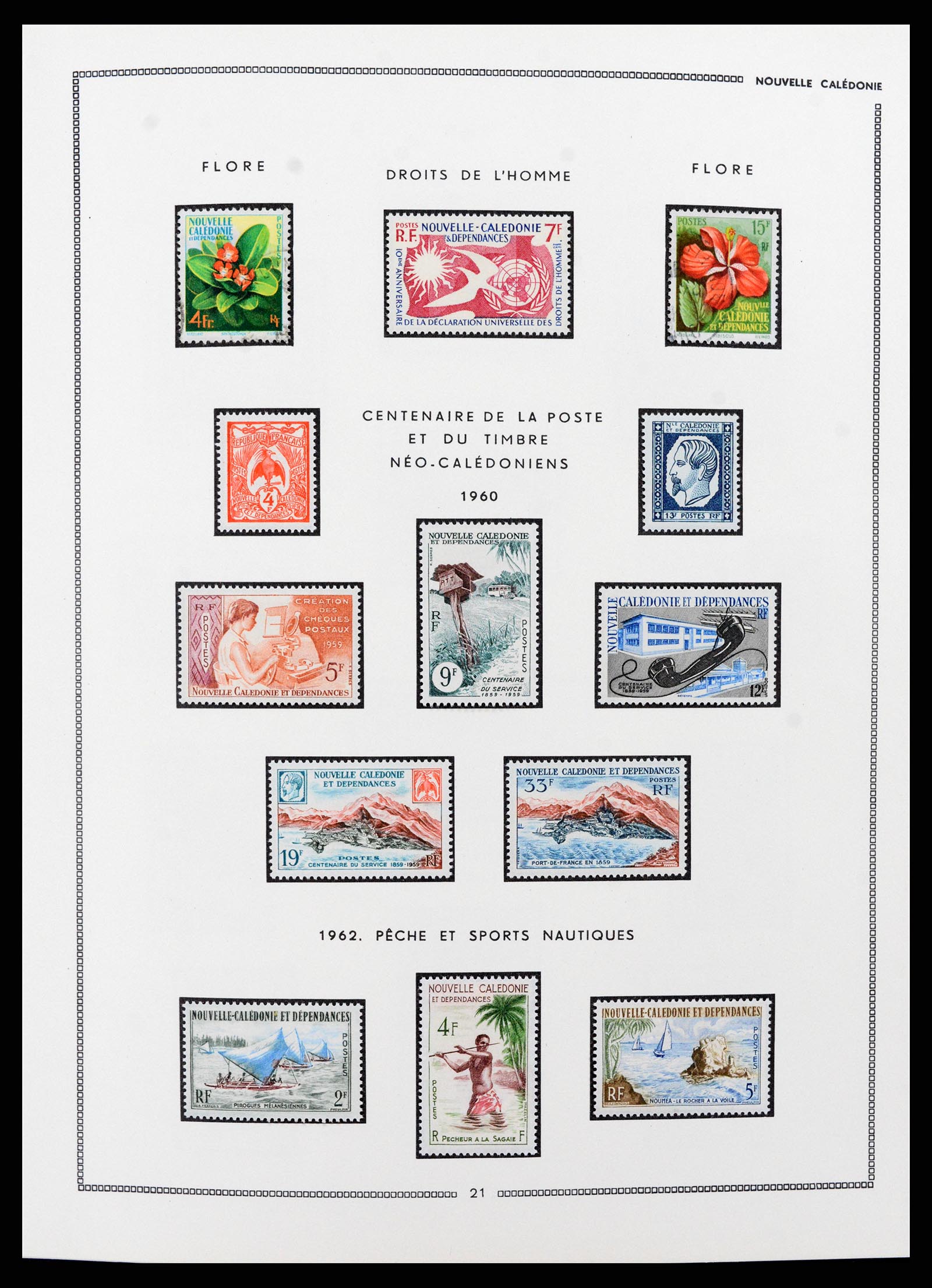 37612 002 - Postzegelverzameling 37612 Nieuw Caledonië 1955-1997.