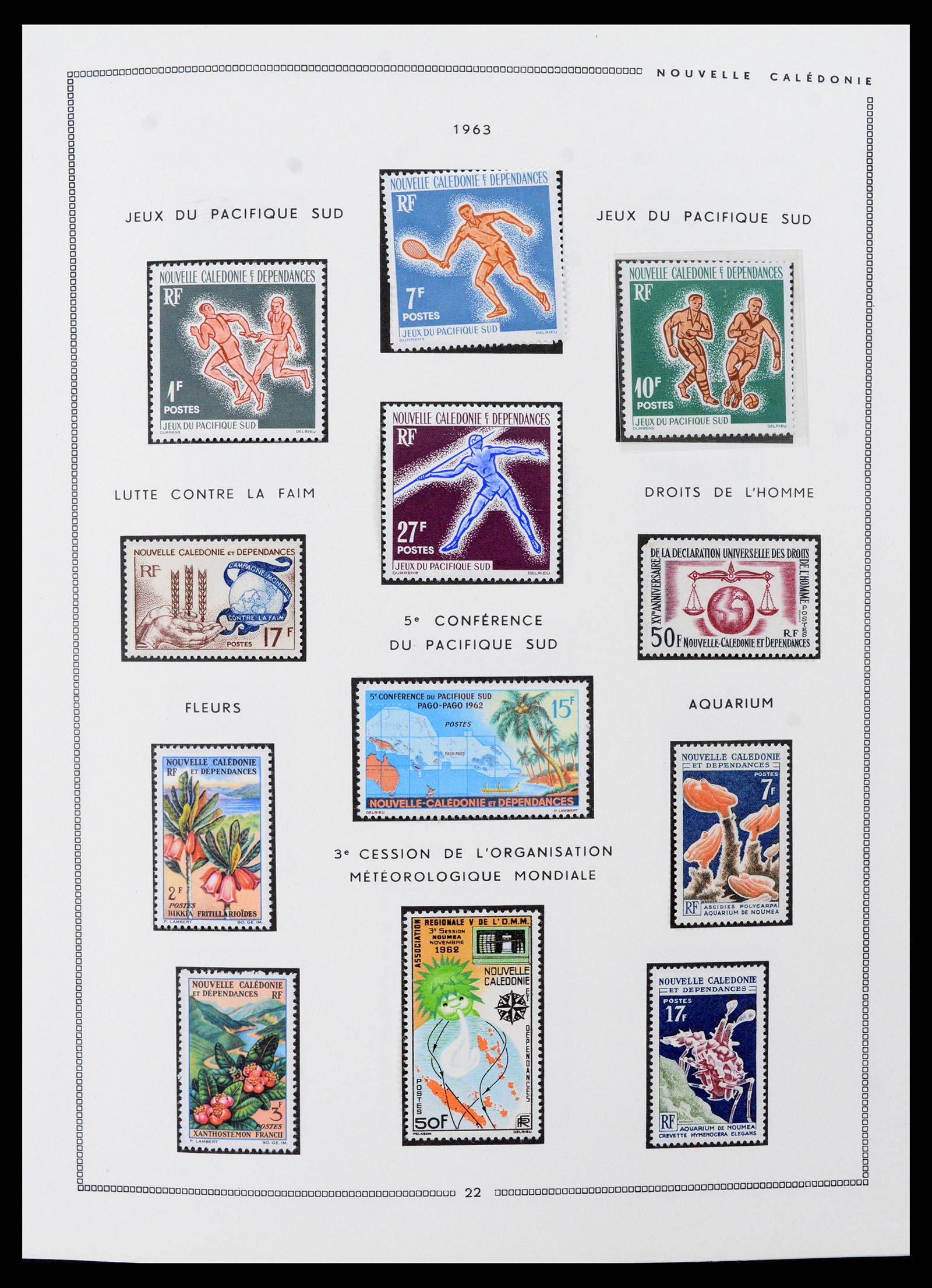 37612 003 - Postzegelverzameling 37612 Nieuw Caledonië 1955-1997.