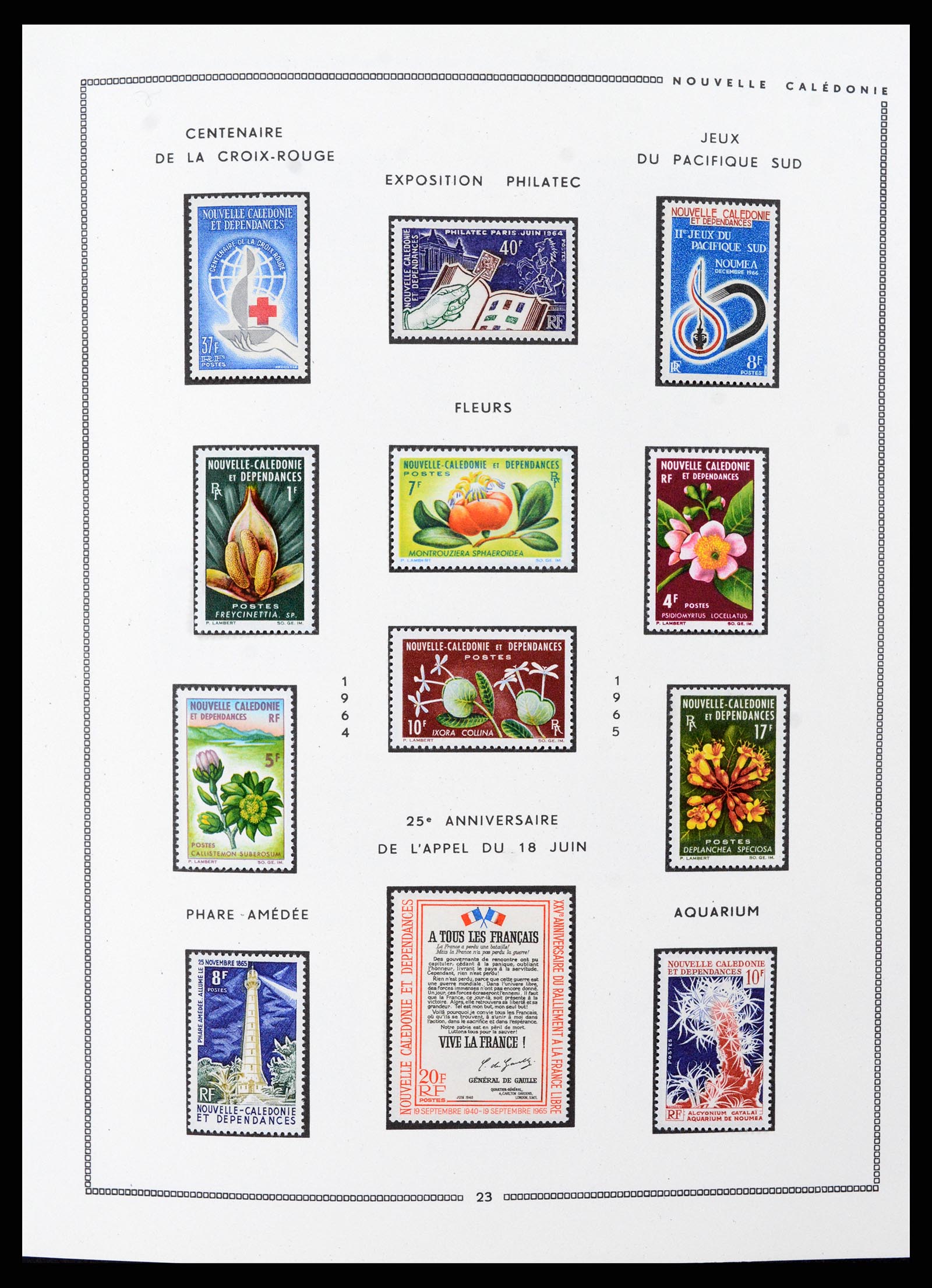 37612 004 - Postzegelverzameling 37612 Nieuw Caledonië 1955-1997.