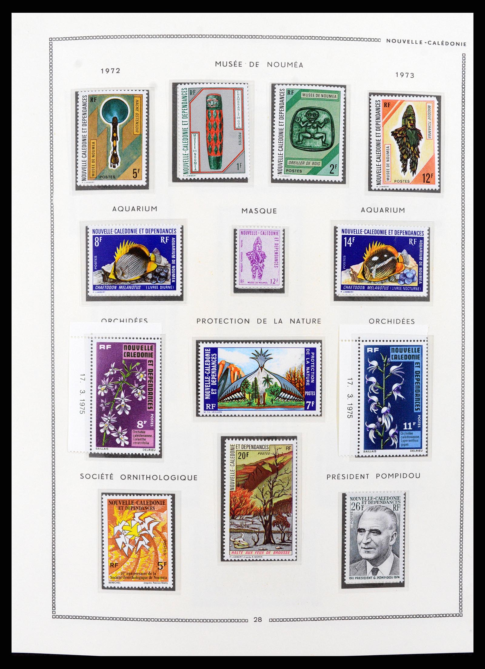 37612 008 - Postzegelverzameling 37612 Nieuw Caledonië 1955-1997.