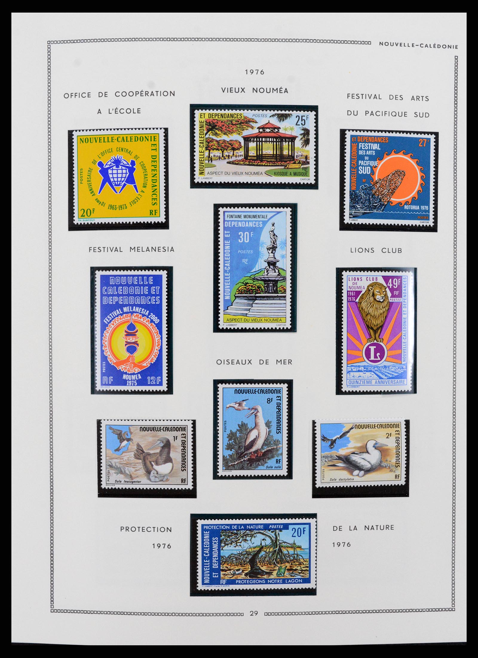 37612 009 - Postzegelverzameling 37612 Nieuw Caledonië 1955-1997.