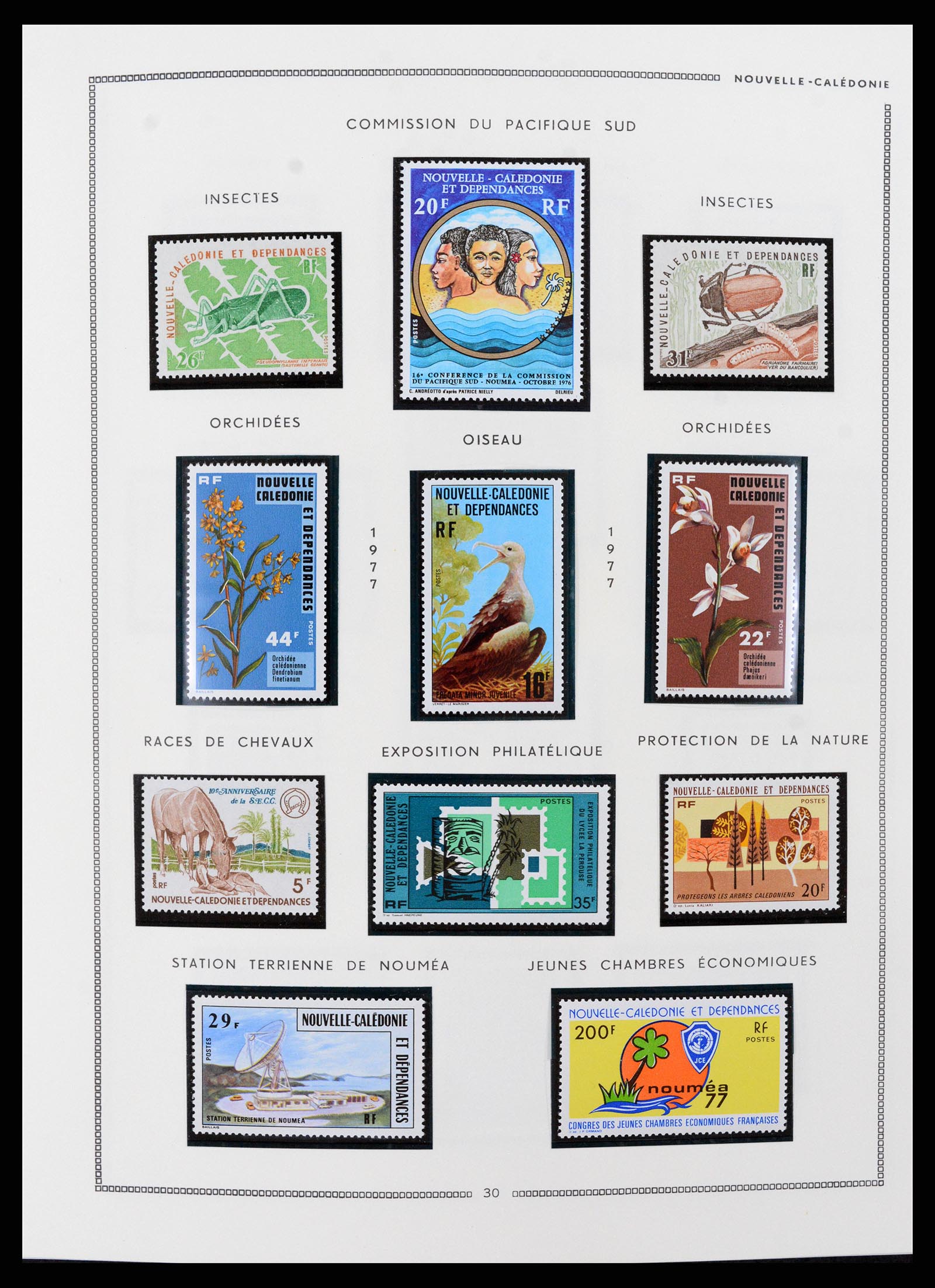 37612 010 - Postzegelverzameling 37612 Nieuw Caledonië 1955-1997.