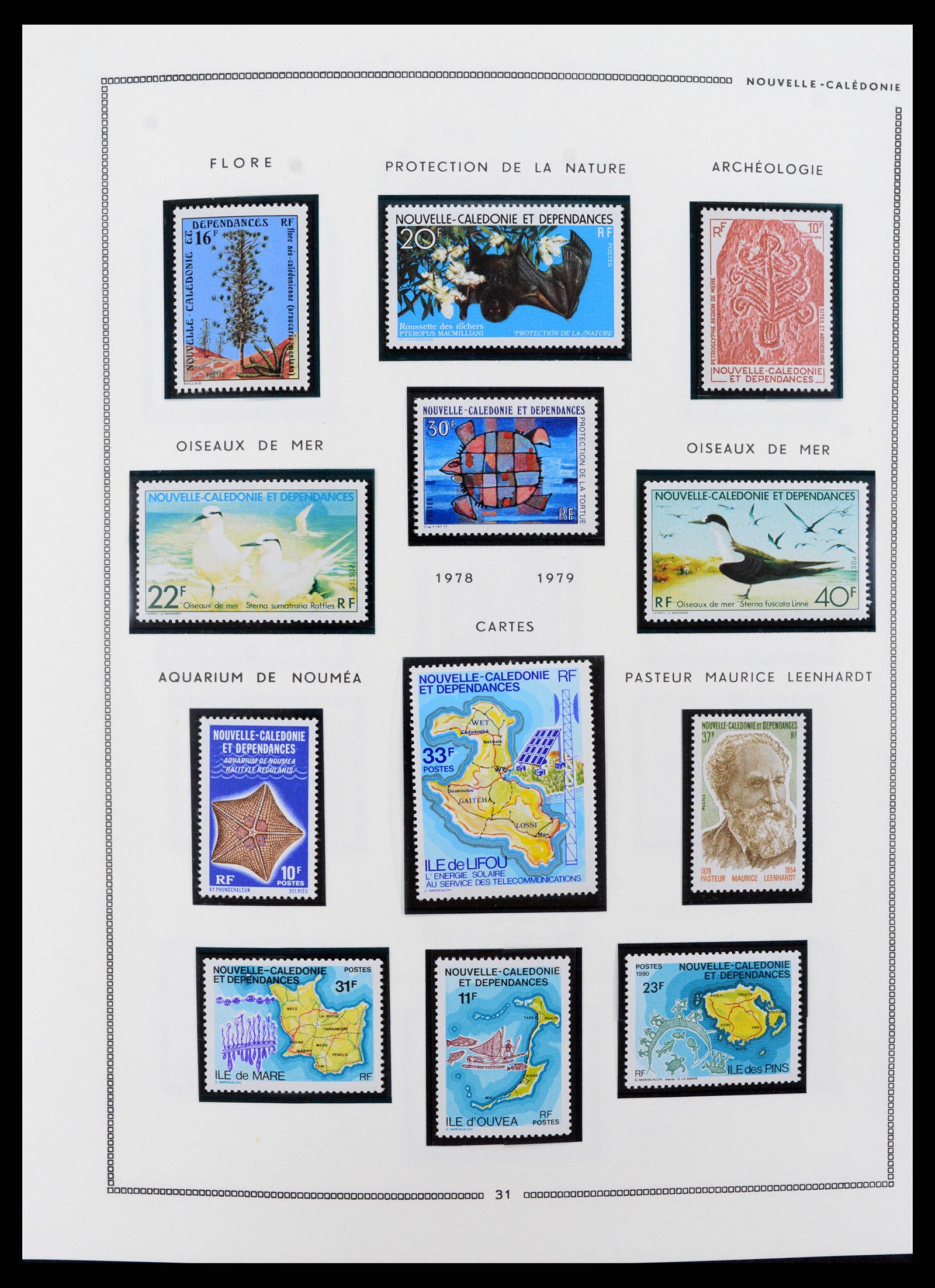 37612 011 - Postzegelverzameling 37612 Nieuw Caledonië 1955-1997.