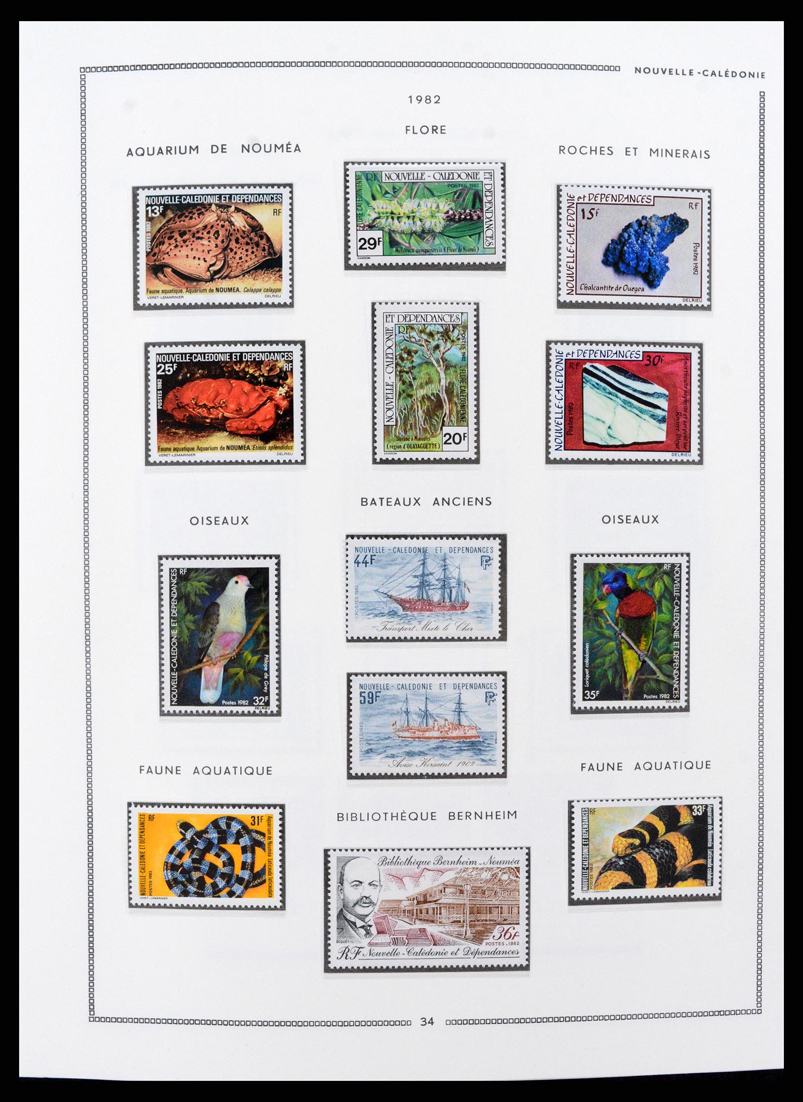 37612 014 - Postzegelverzameling 37612 Nieuw Caledonië 1955-1997.