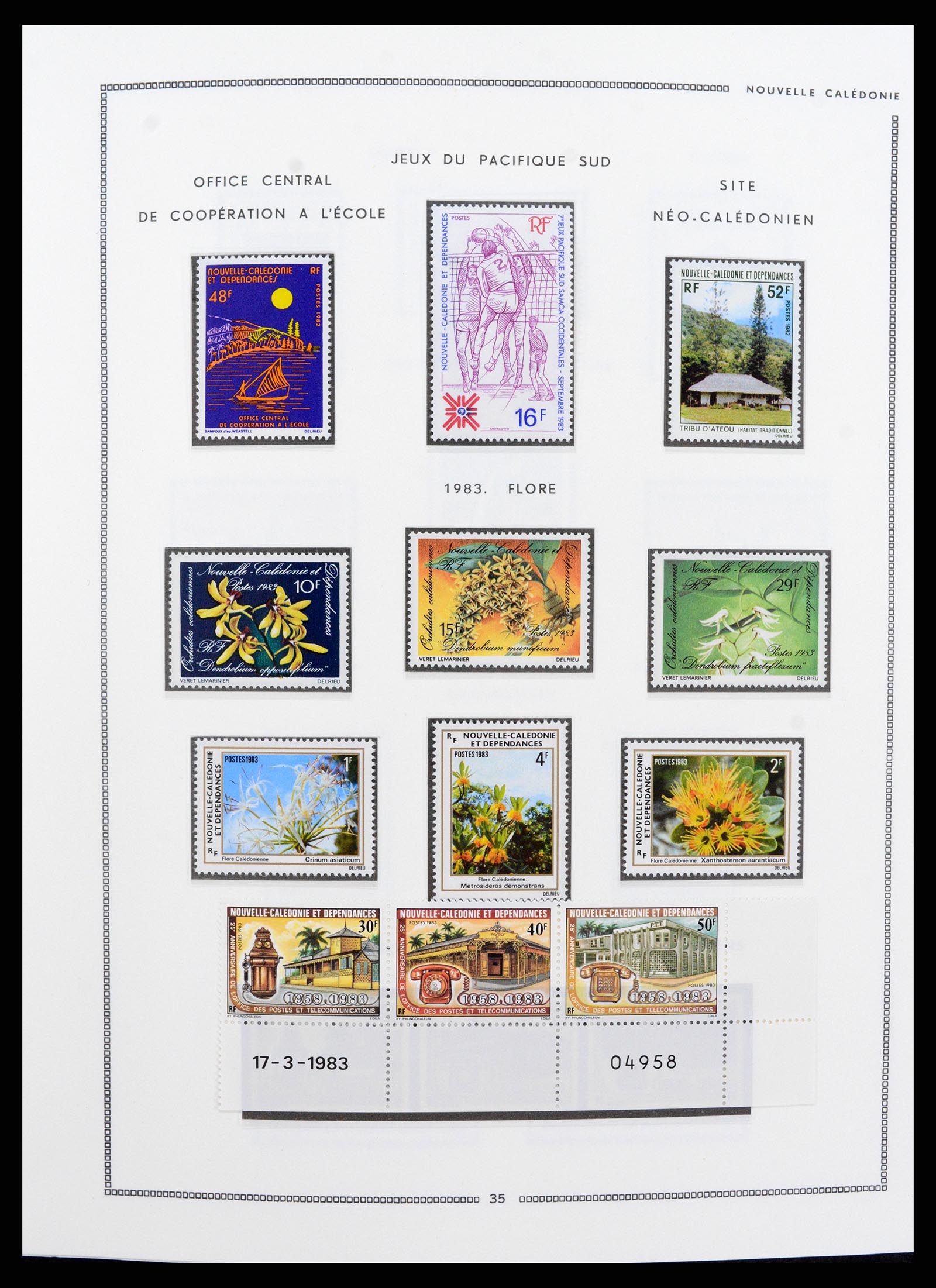 37612 015 - Postzegelverzameling 37612 Nieuw Caledonië 1955-1997.