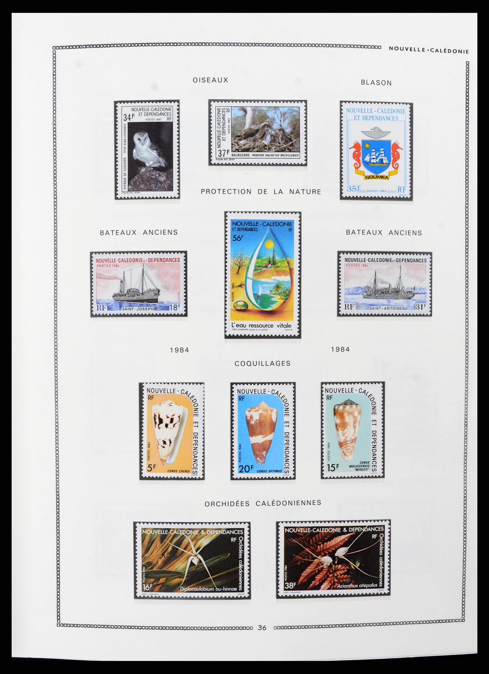 37612 016 - Postzegelverzameling 37612 Nieuw Caledonië 1955-1997.