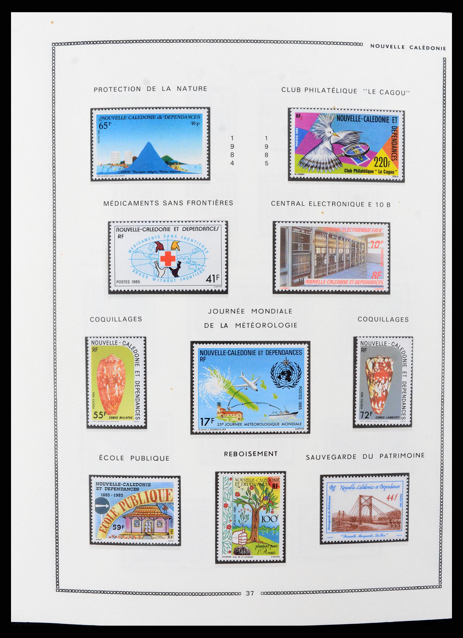 37612 017 - Postzegelverzameling 37612 Nieuw Caledonië 1955-1997.