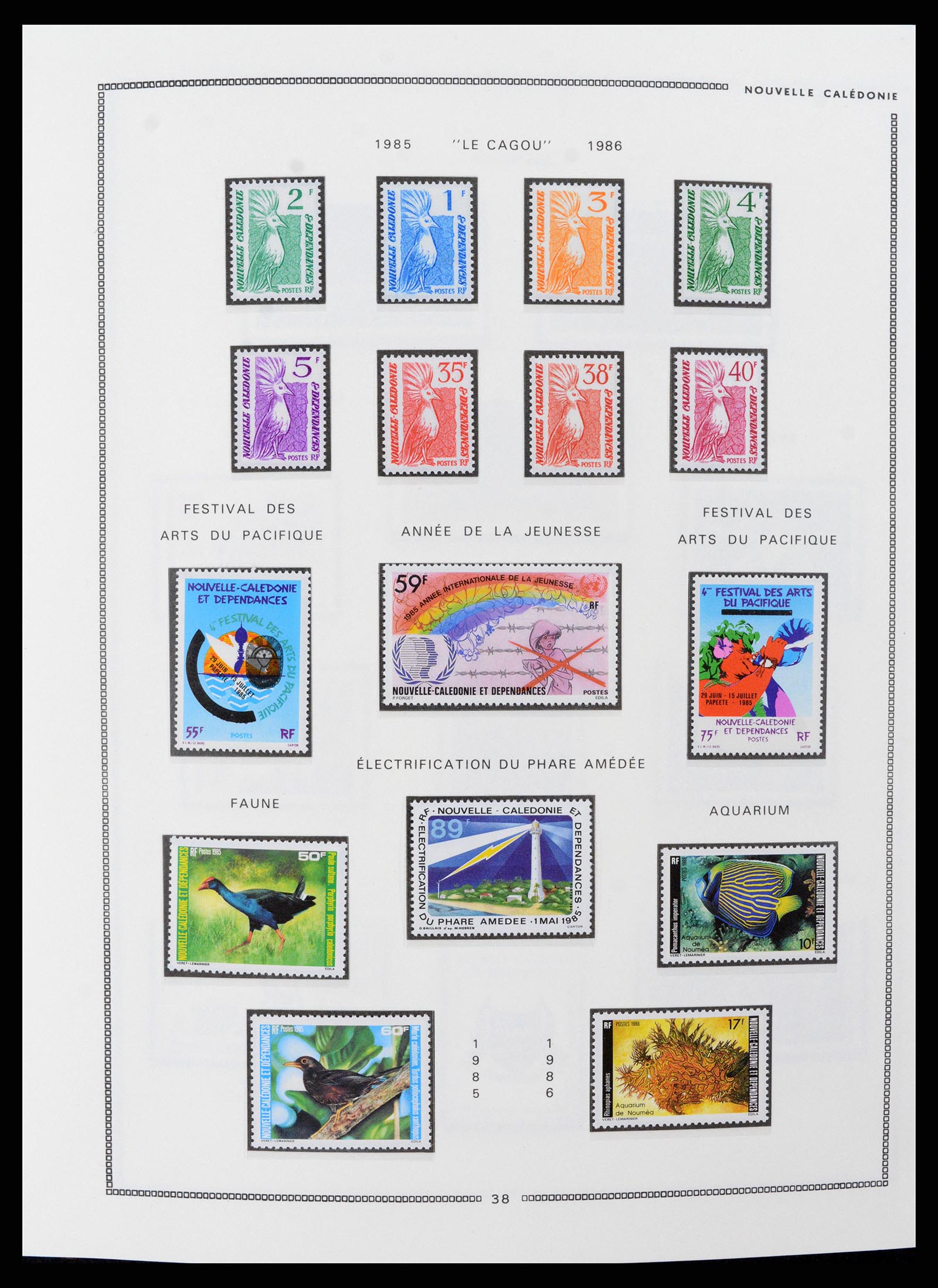 37612 018 - Postzegelverzameling 37612 Nieuw Caledonië 1955-1997.