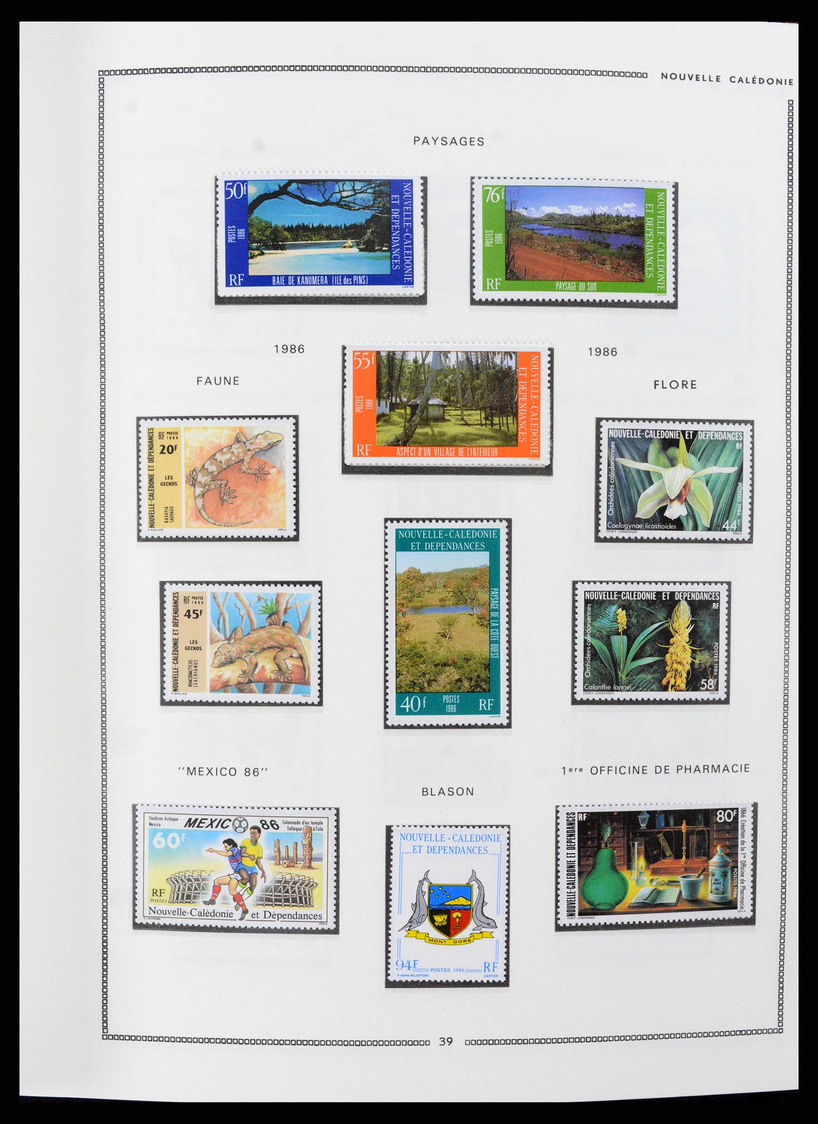 37612 019 - Postzegelverzameling 37612 Nieuw Caledonië 1955-1997.