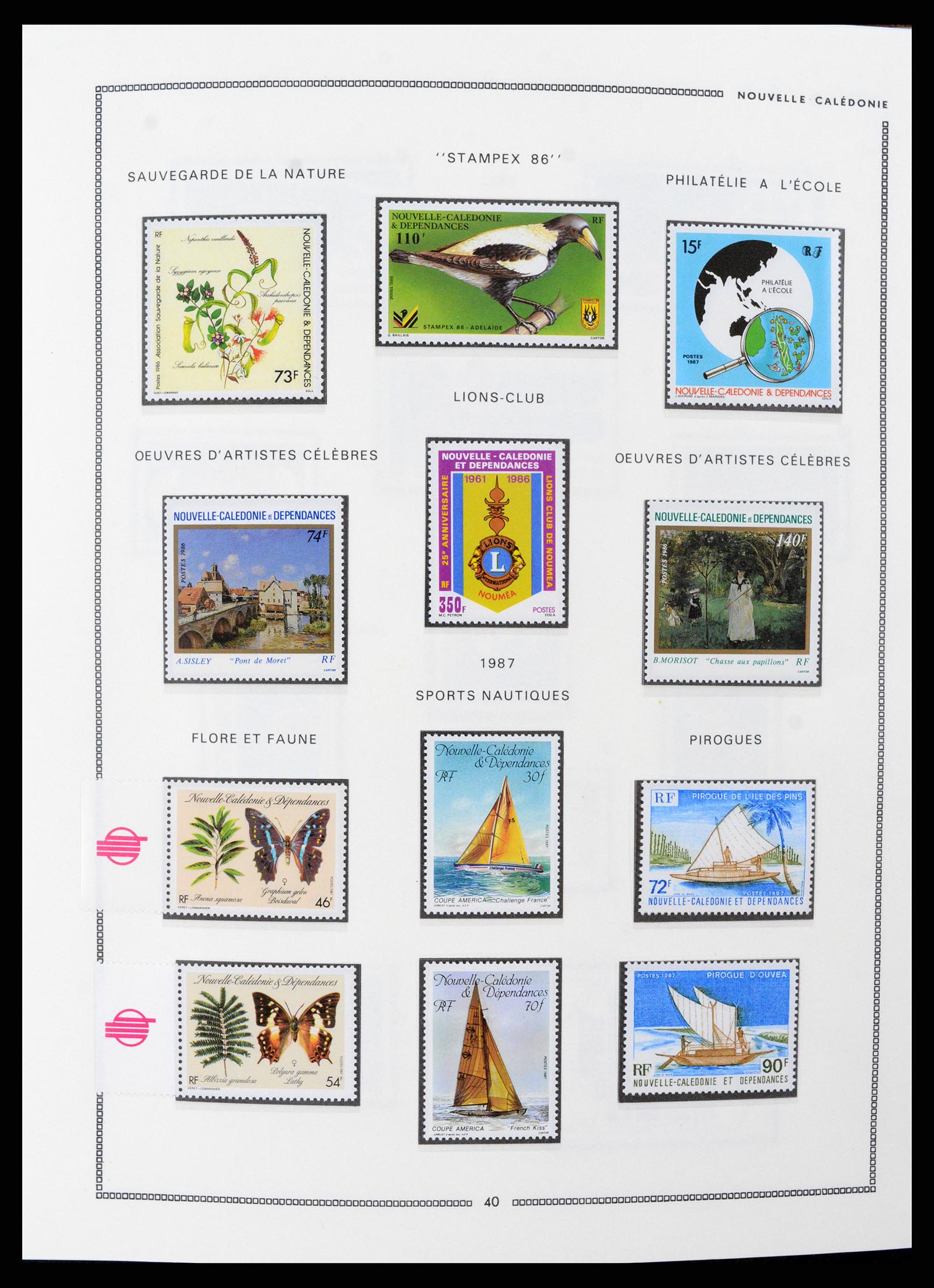 37612 020 - Postzegelverzameling 37612 Nieuw Caledonië 1955-1997.