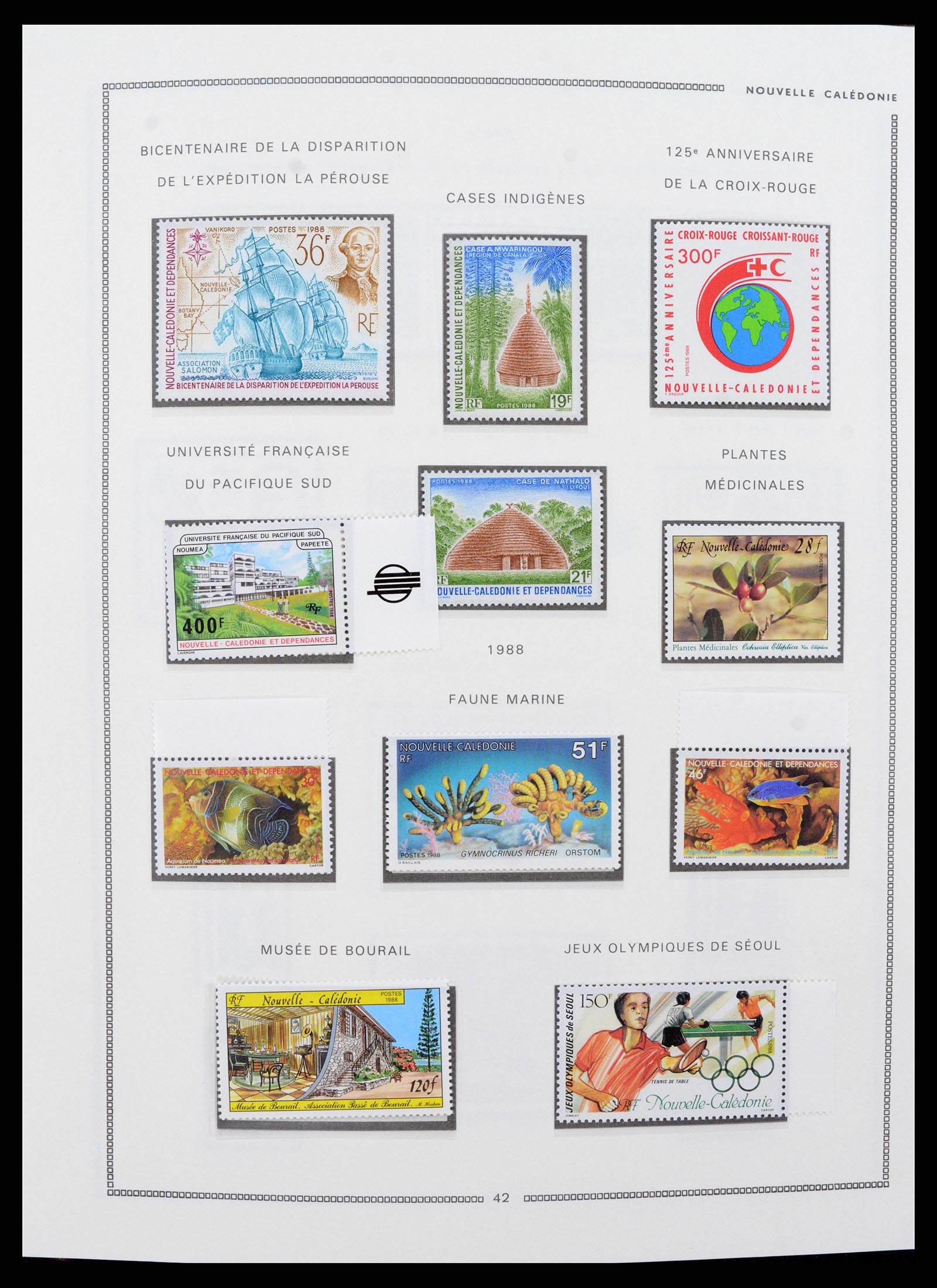 37612 022 - Postzegelverzameling 37612 Nieuw Caledonië 1955-1997.