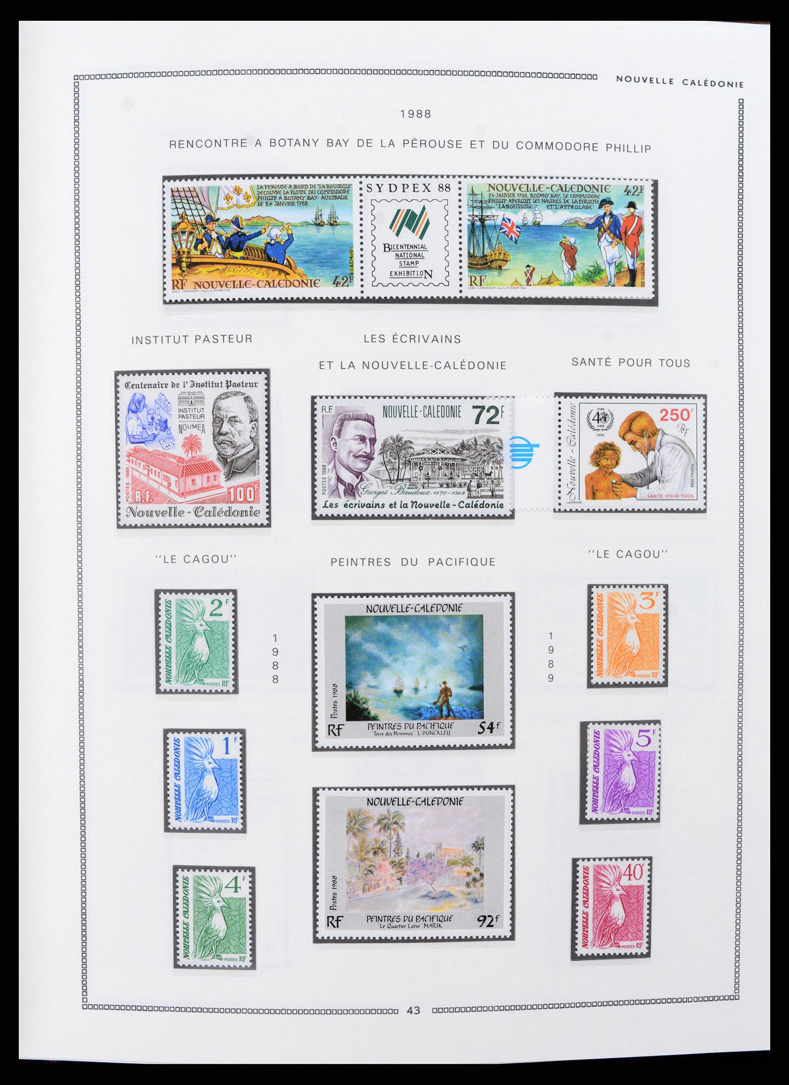 37612 023 - Postzegelverzameling 37612 Nieuw Caledonië 1955-1997.
