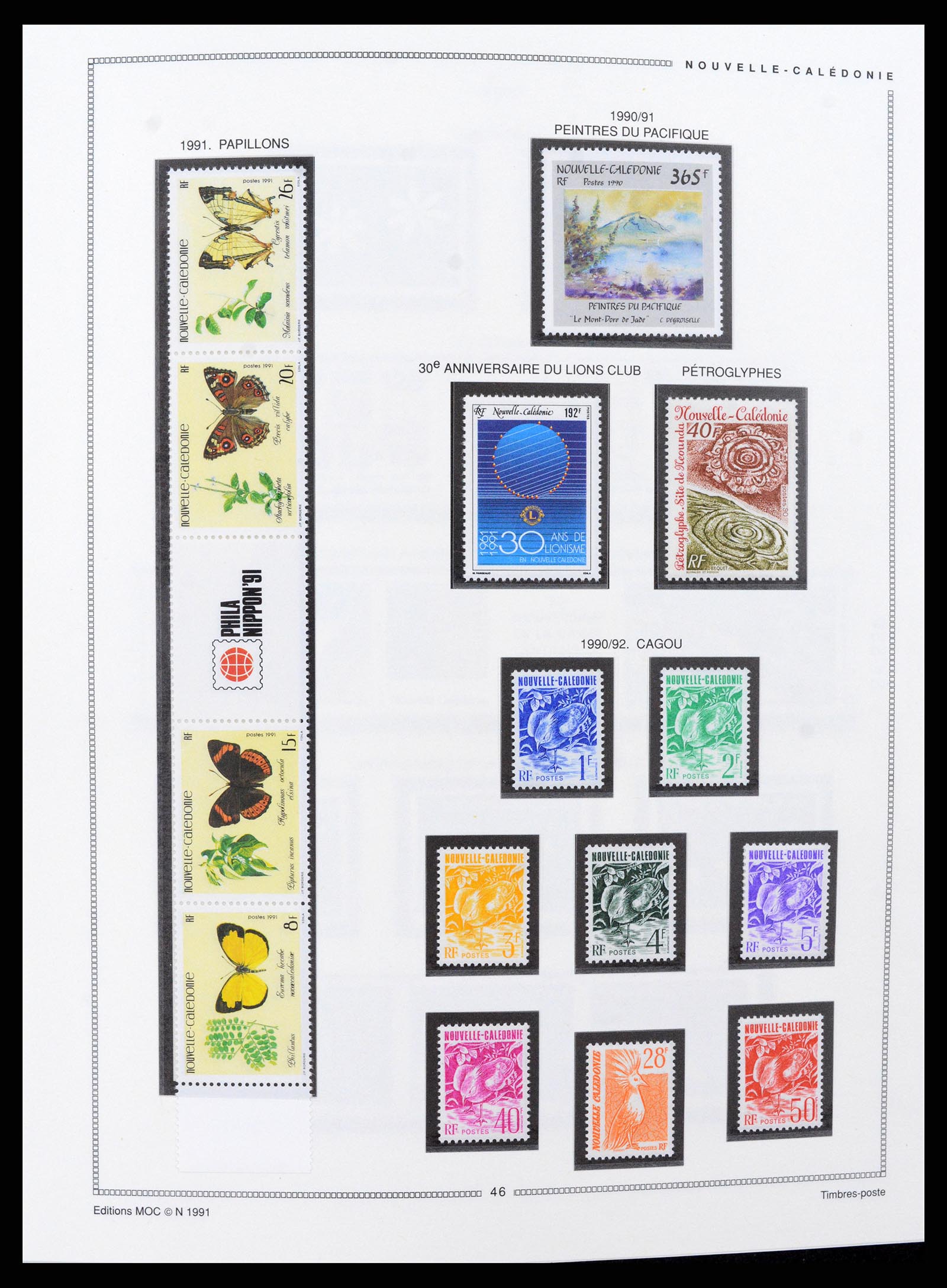 37612 026 - Postzegelverzameling 37612 Nieuw Caledonië 1955-1997.