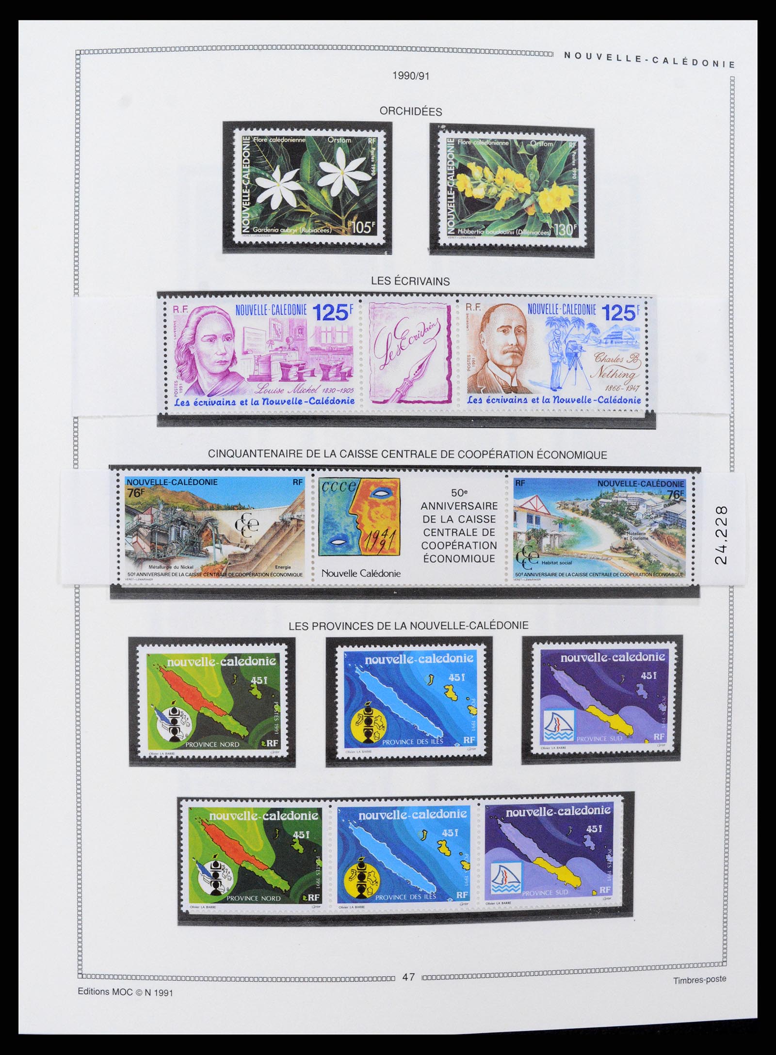 37612 027 - Postzegelverzameling 37612 Nieuw Caledonië 1955-1997.