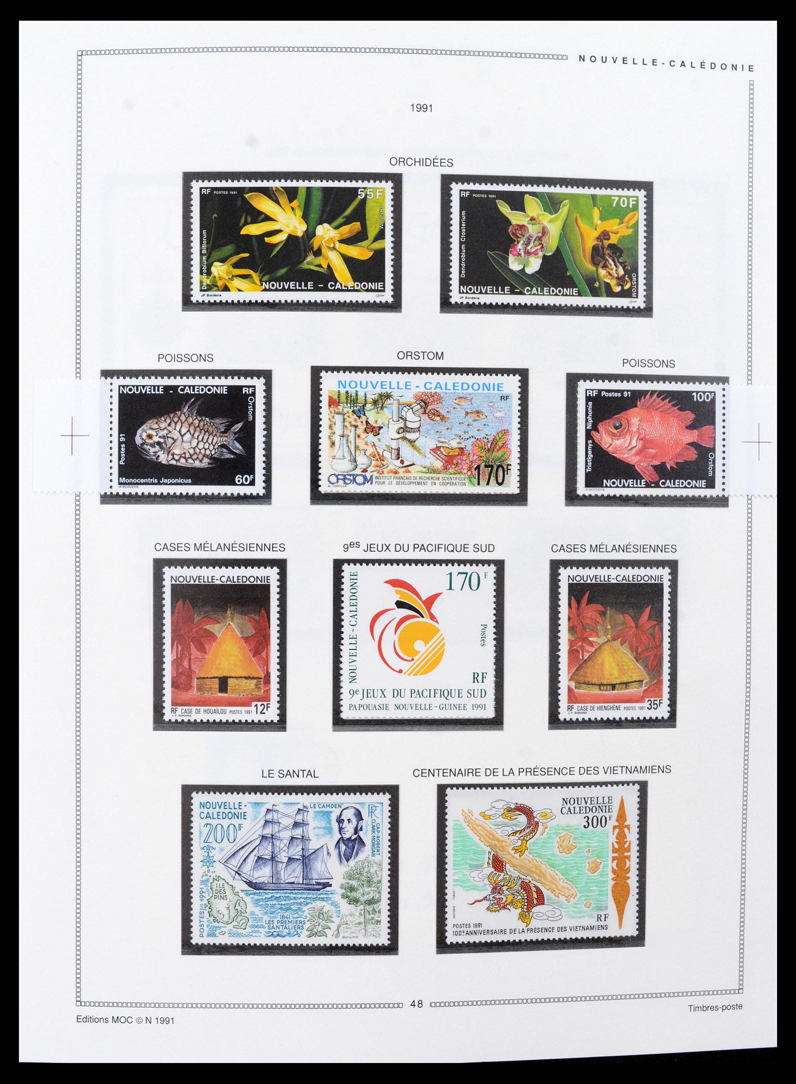37612 028 - Postzegelverzameling 37612 Nieuw Caledonië 1955-1997.