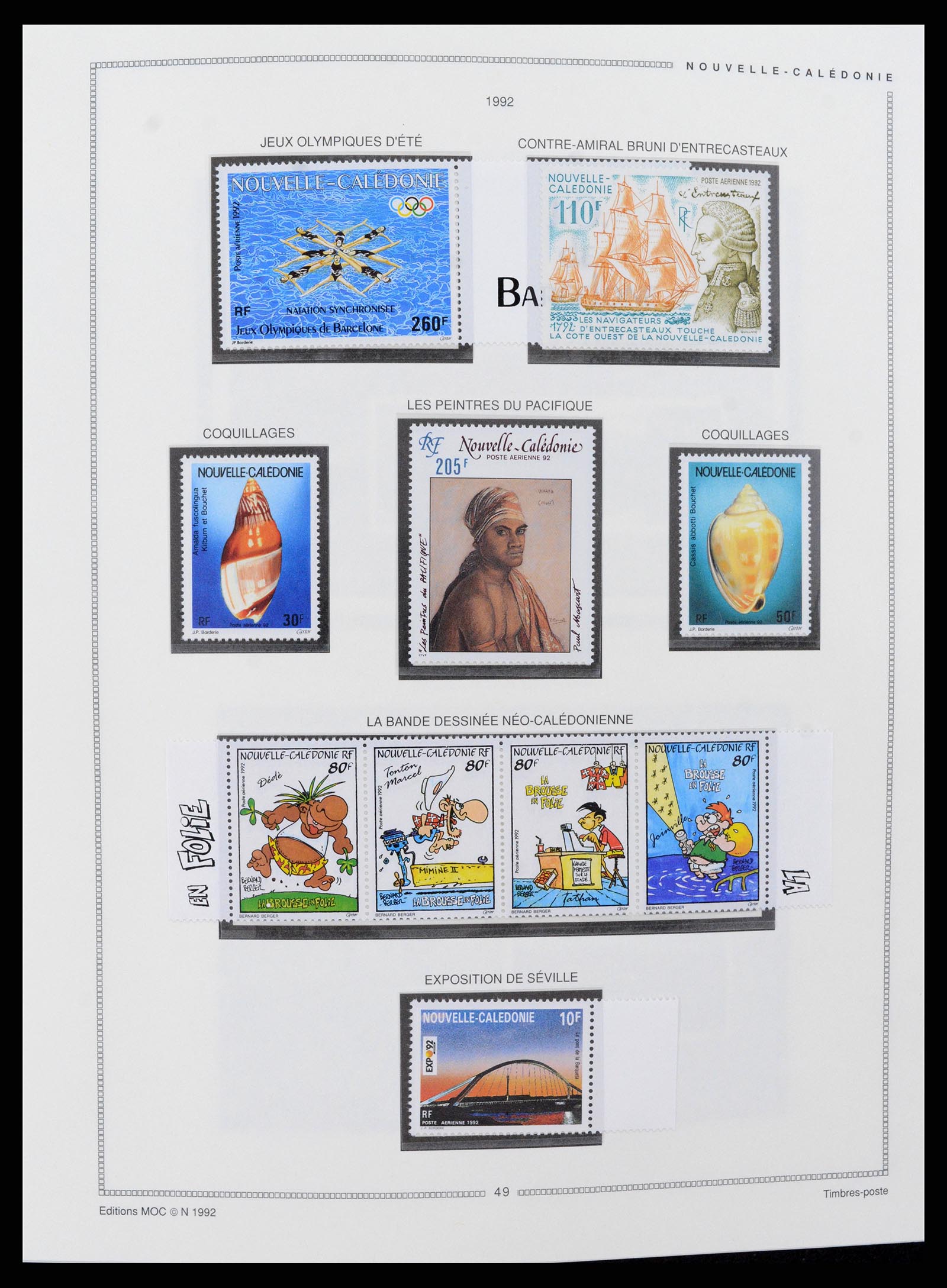 37612 030 - Postzegelverzameling 37612 Nieuw Caledonië 1955-1997.