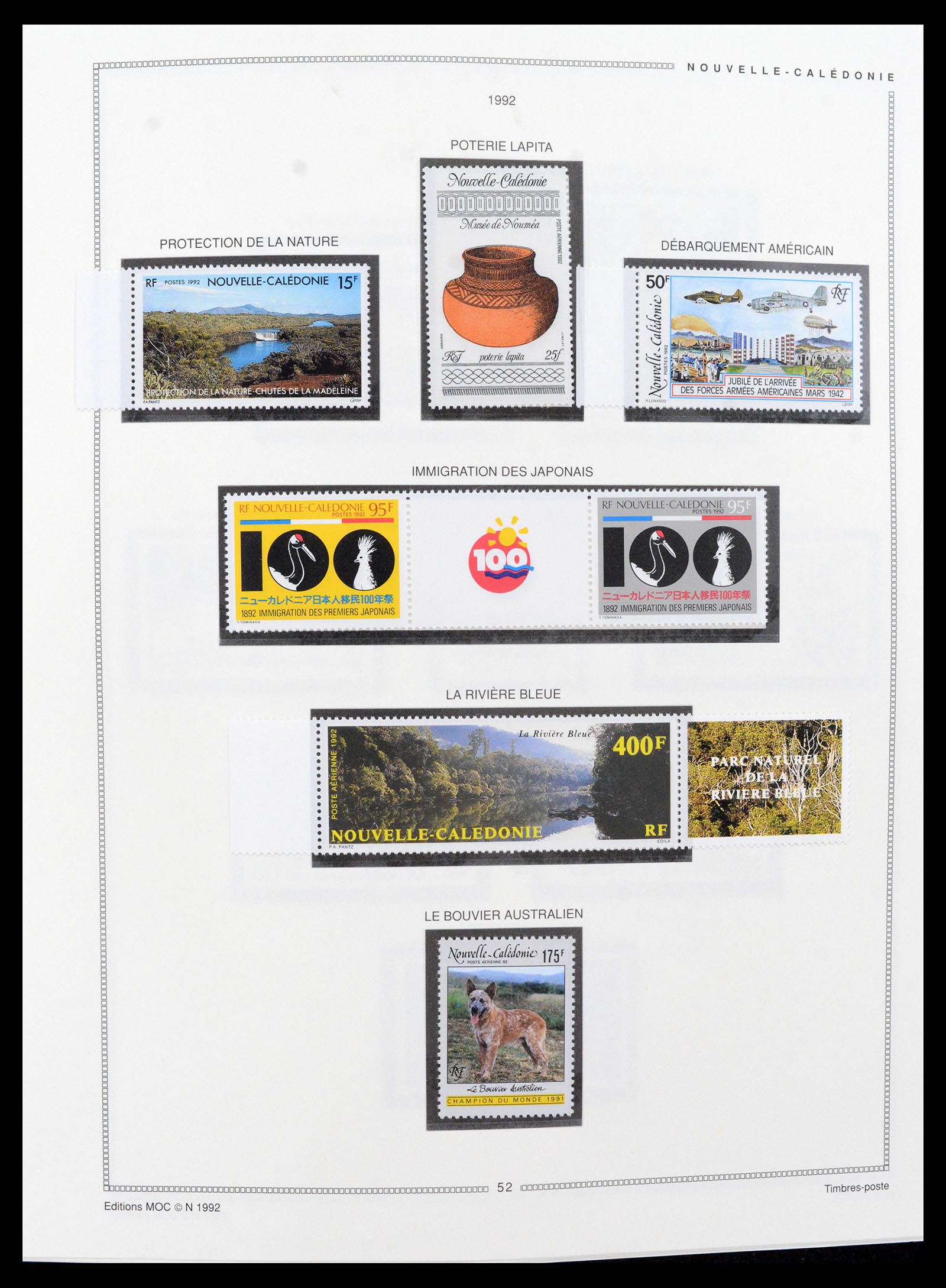 37612 033 - Postzegelverzameling 37612 Nieuw Caledonië 1955-1997.