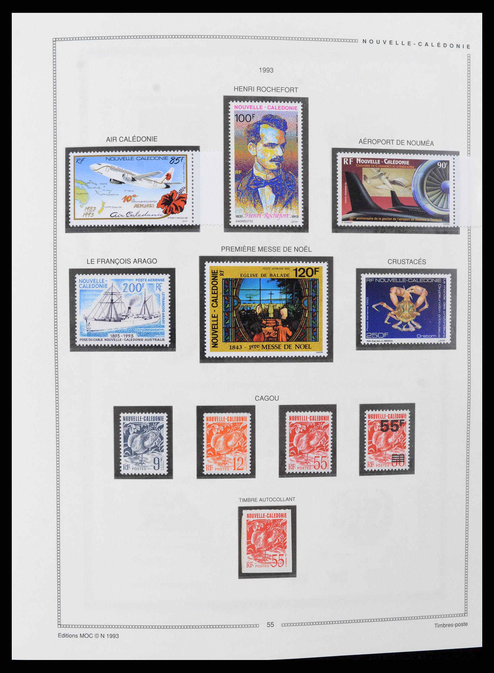 37612 036 - Postzegelverzameling 37612 Nieuw Caledonië 1955-1997.