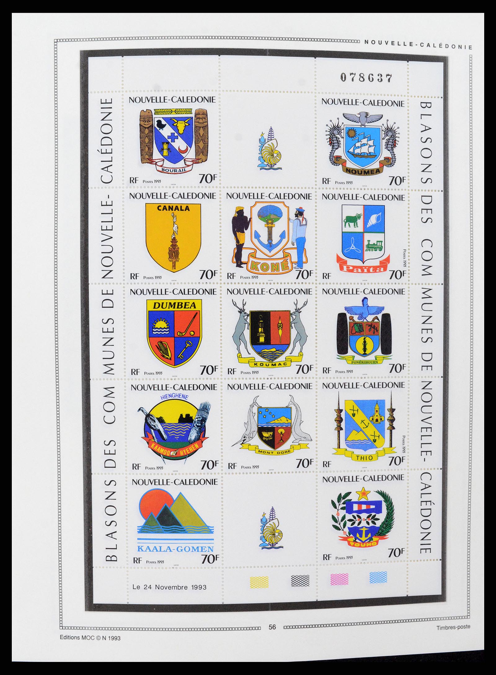 37612 037 - Postzegelverzameling 37612 Nieuw Caledonië 1955-1997.