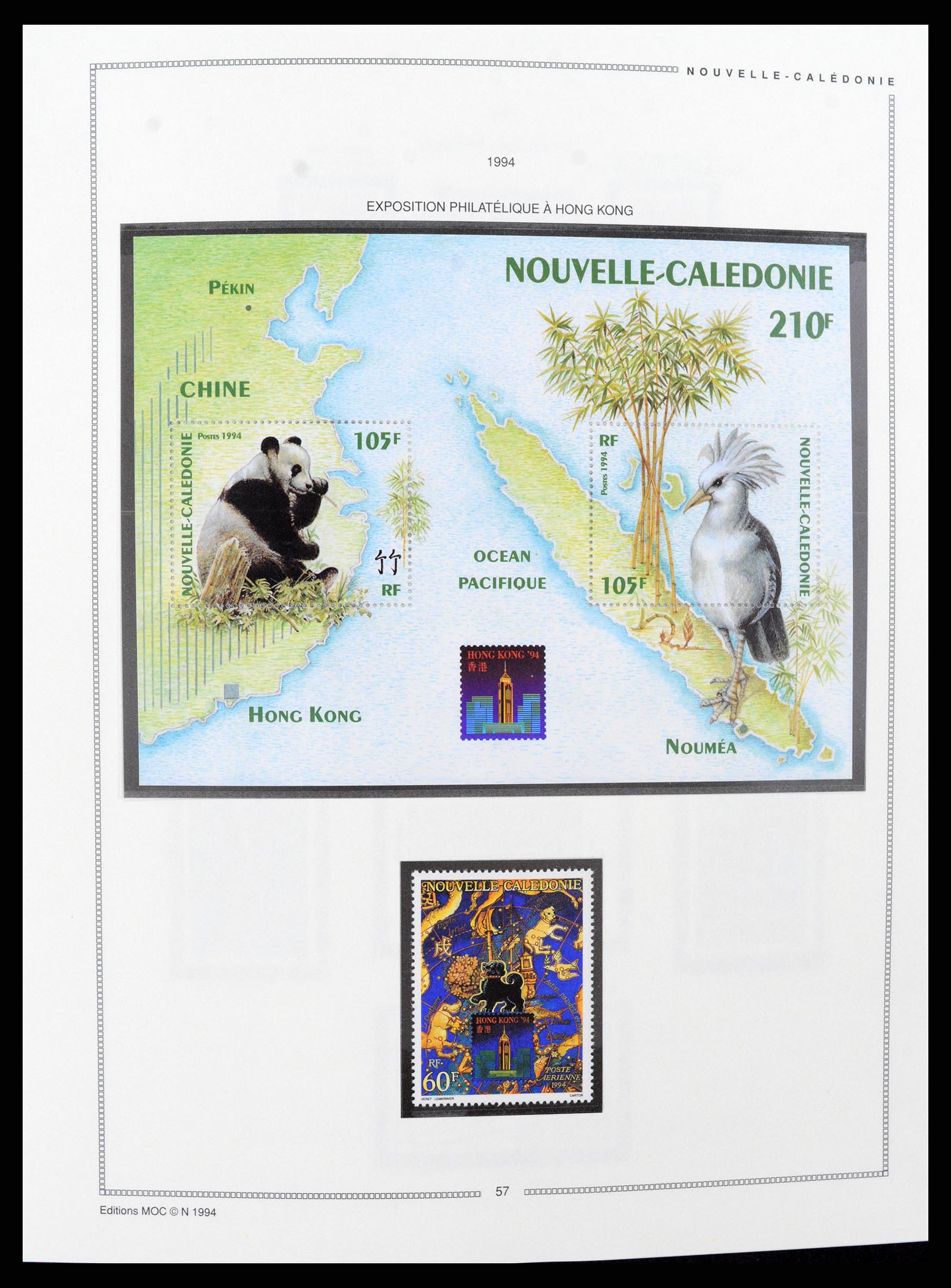 37612 038 - Postzegelverzameling 37612 Nieuw Caledonië 1955-1997.