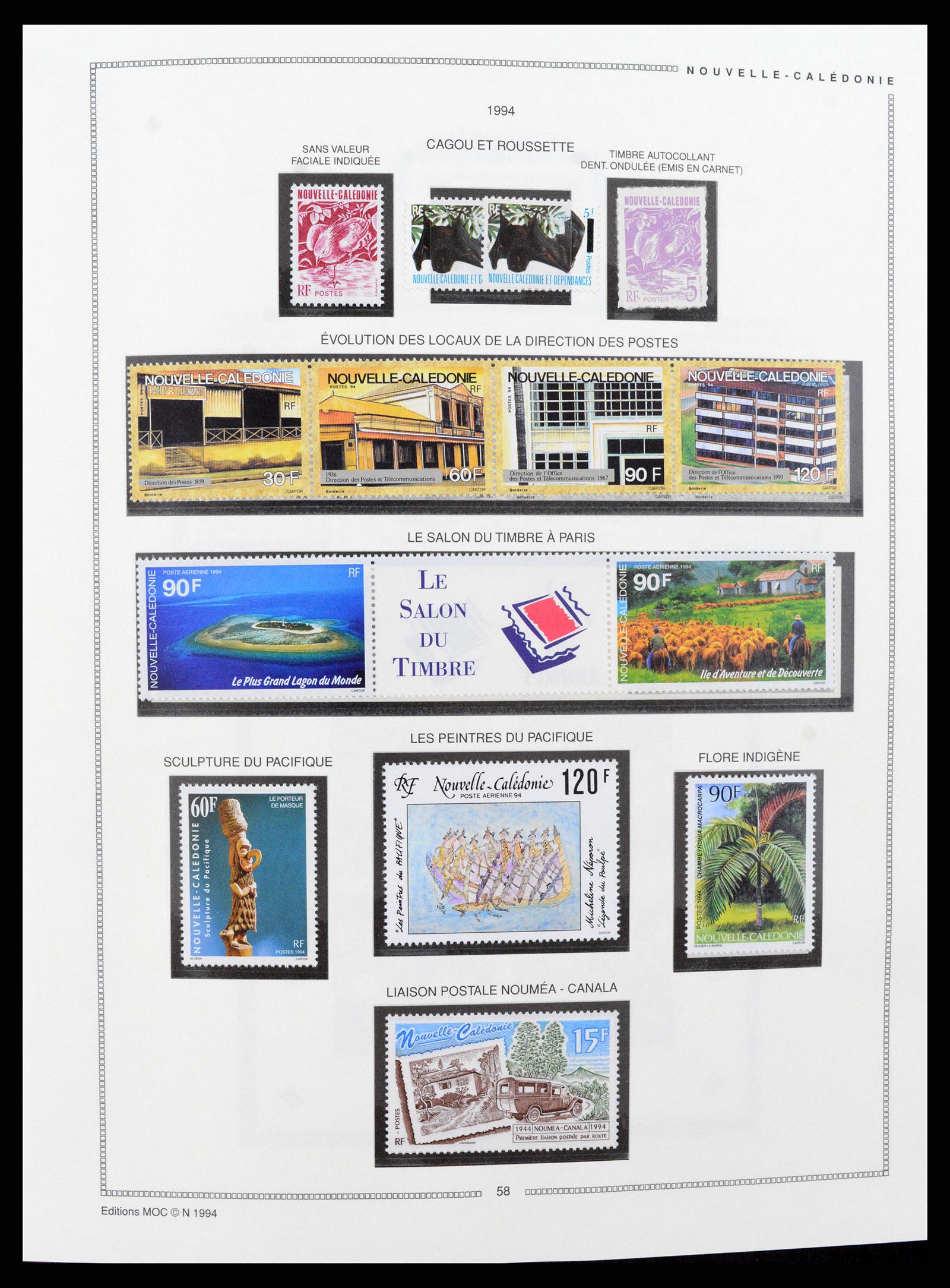 37612 039 - Postzegelverzameling 37612 Nieuw Caledonië 1955-1997.