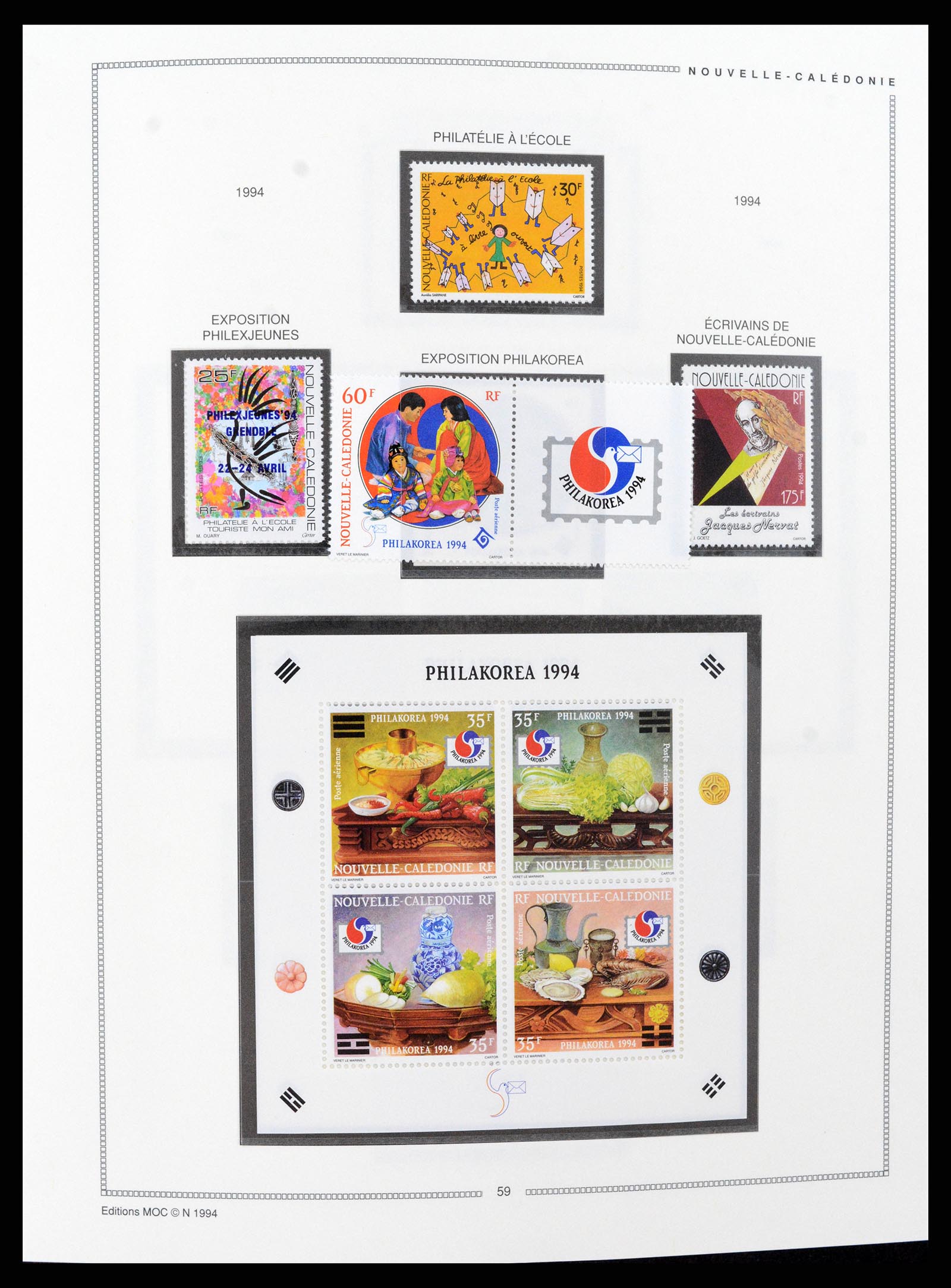37612 040 - Postzegelverzameling 37612 Nieuw Caledonië 1955-1997.