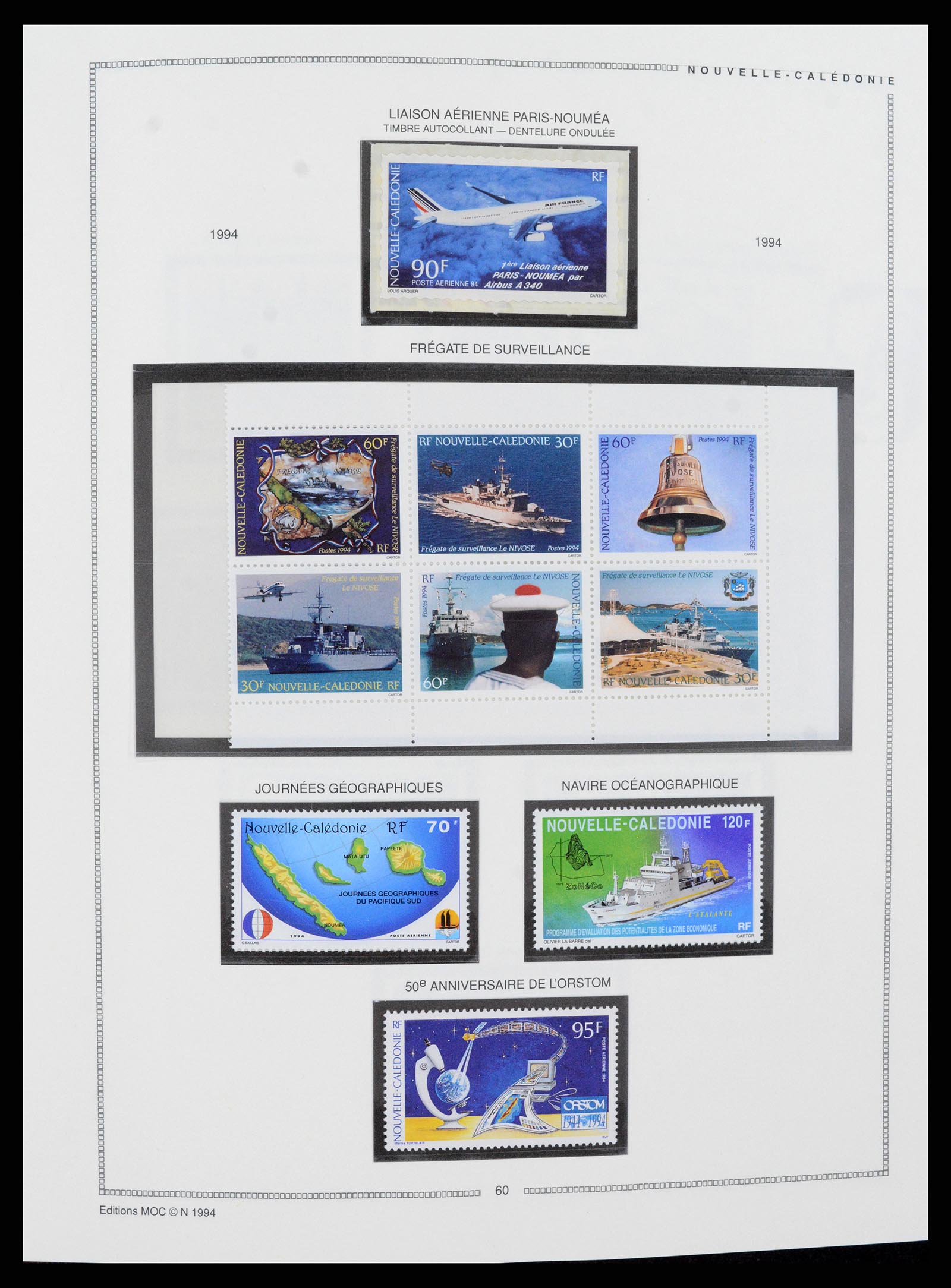 37612 041 - Postzegelverzameling 37612 Nieuw Caledonië 1955-1997.