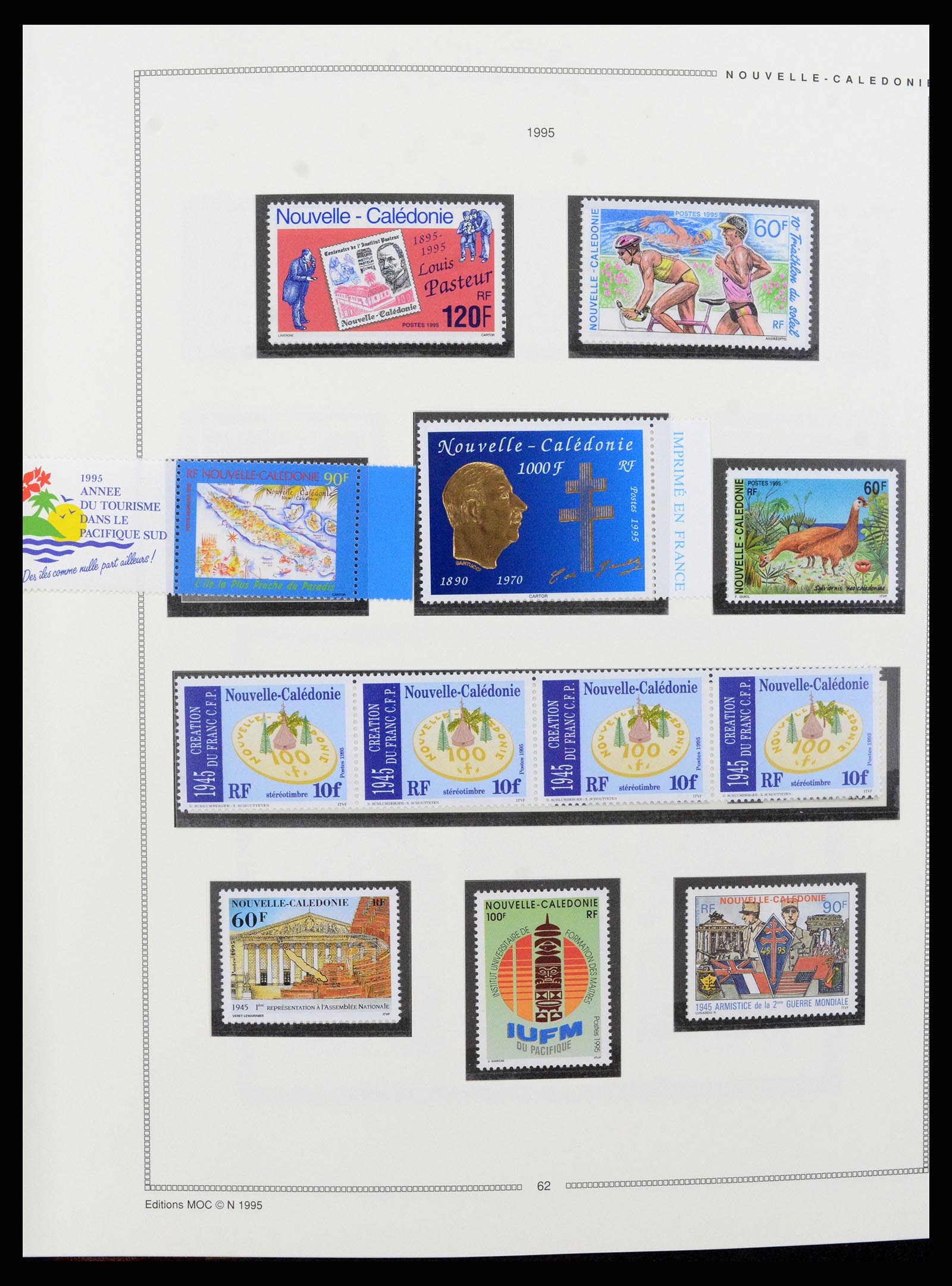 37612 043 - Postzegelverzameling 37612 Nieuw Caledonië 1955-1997.