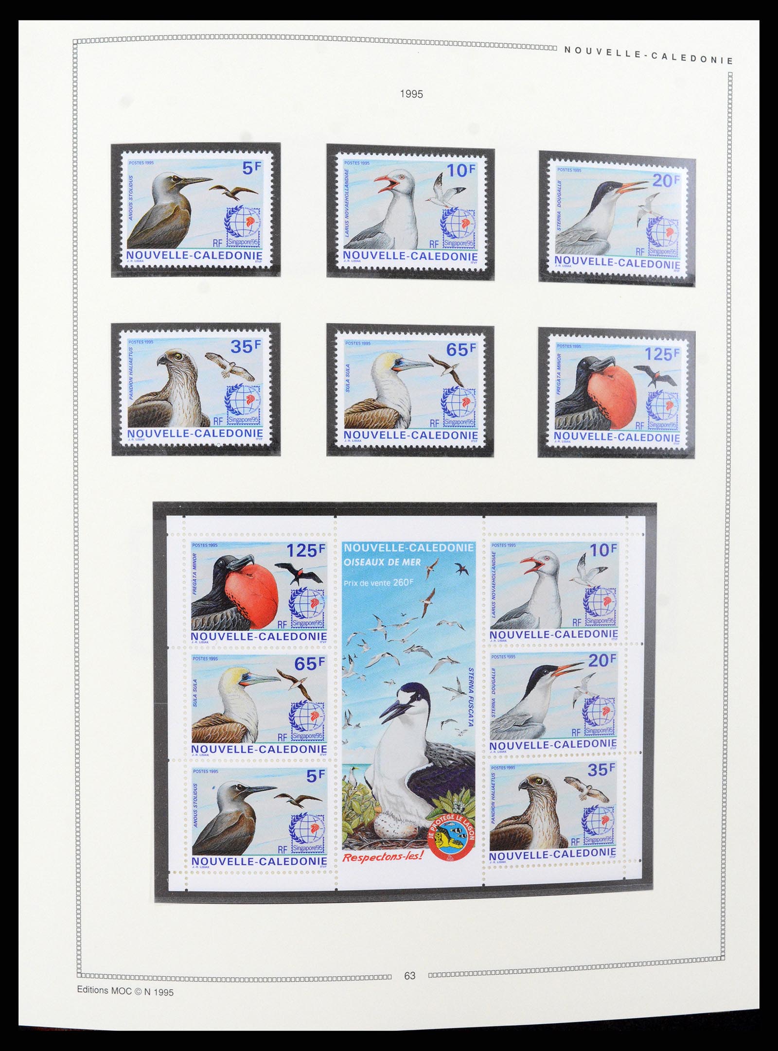 37612 044 - Postzegelverzameling 37612 Nieuw Caledonië 1955-1997.