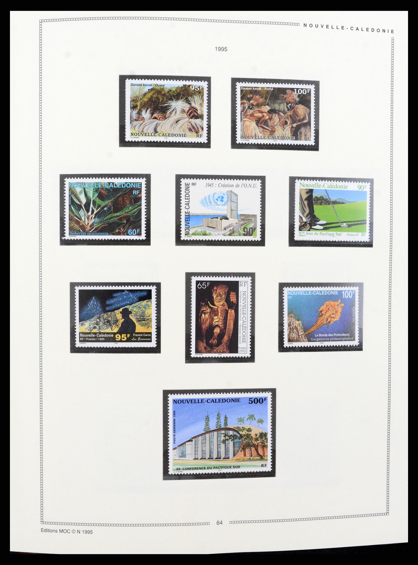 37612 045 - Postzegelverzameling 37612 Nieuw Caledonië 1955-1997.