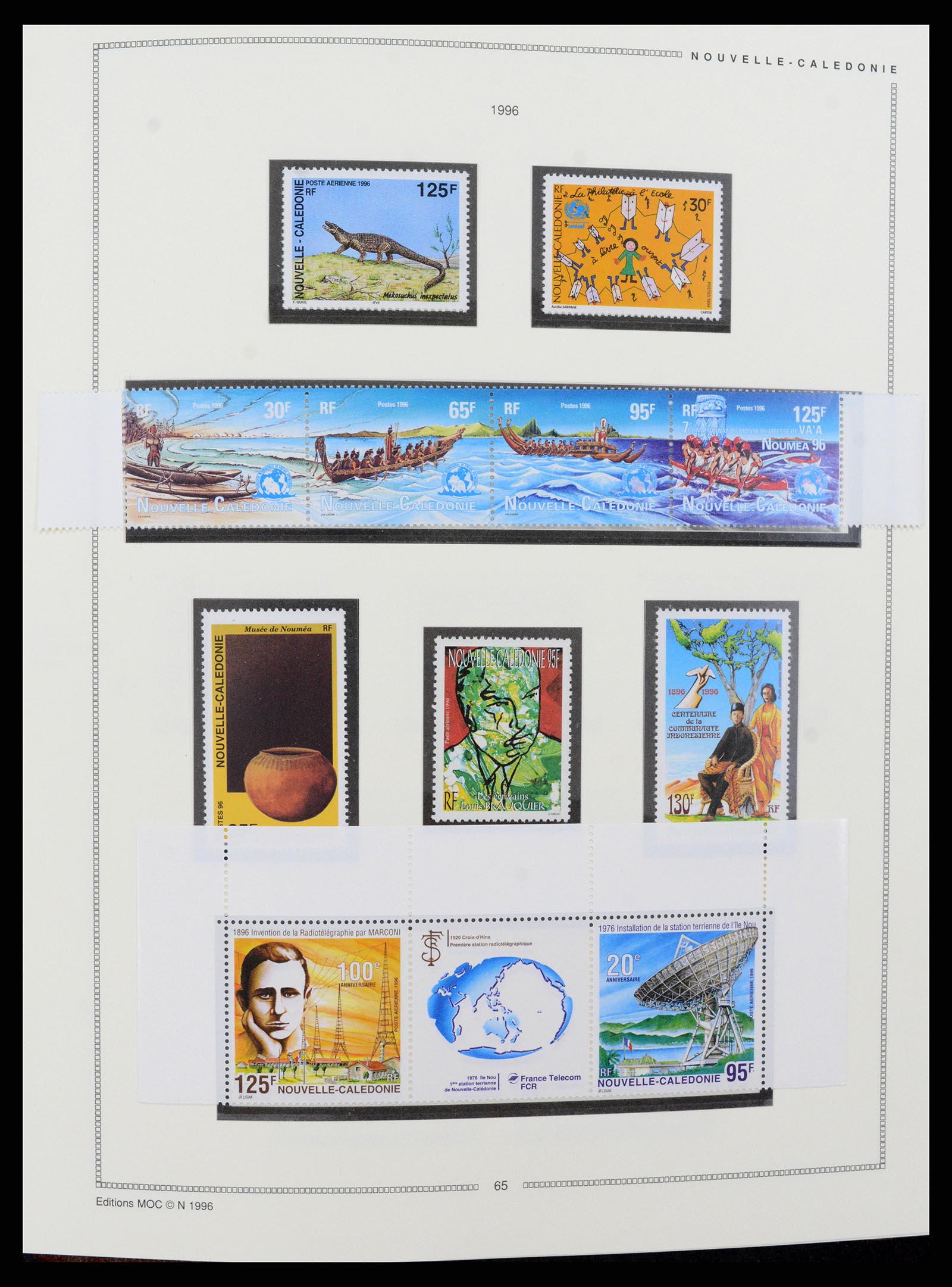 37612 046 - Postzegelverzameling 37612 Nieuw Caledonië 1955-1997.