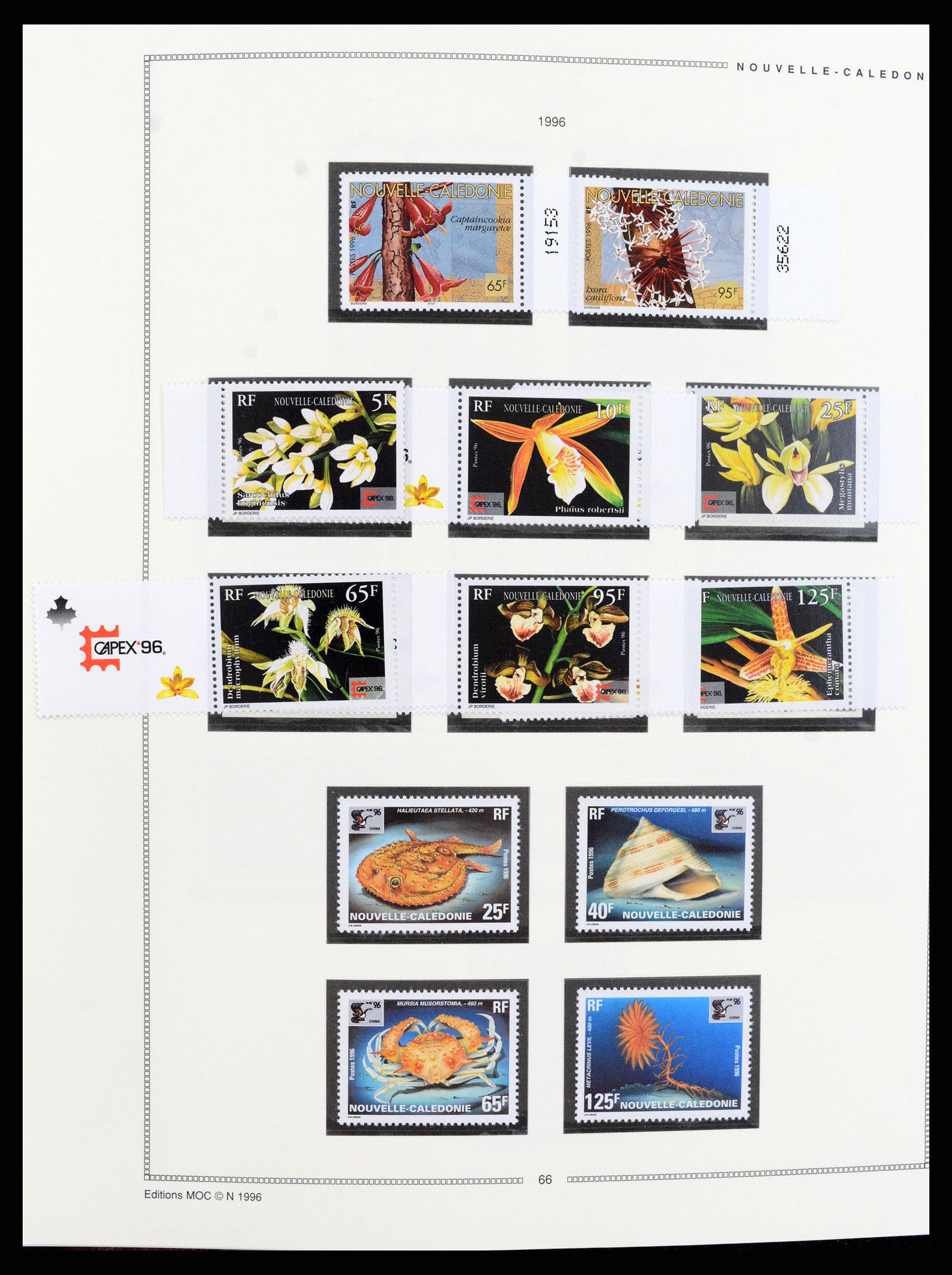 37612 047 - Postzegelverzameling 37612 Nieuw Caledonië 1955-1997.