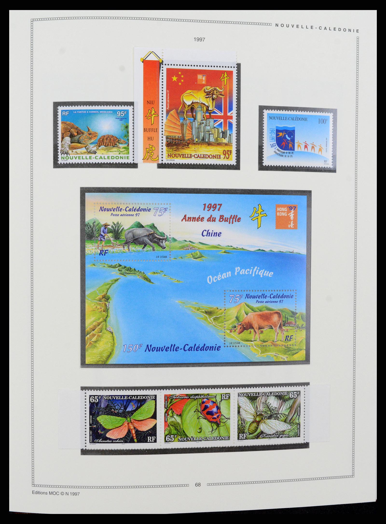 37612 049 - Postzegelverzameling 37612 Nieuw Caledonië 1955-1997.