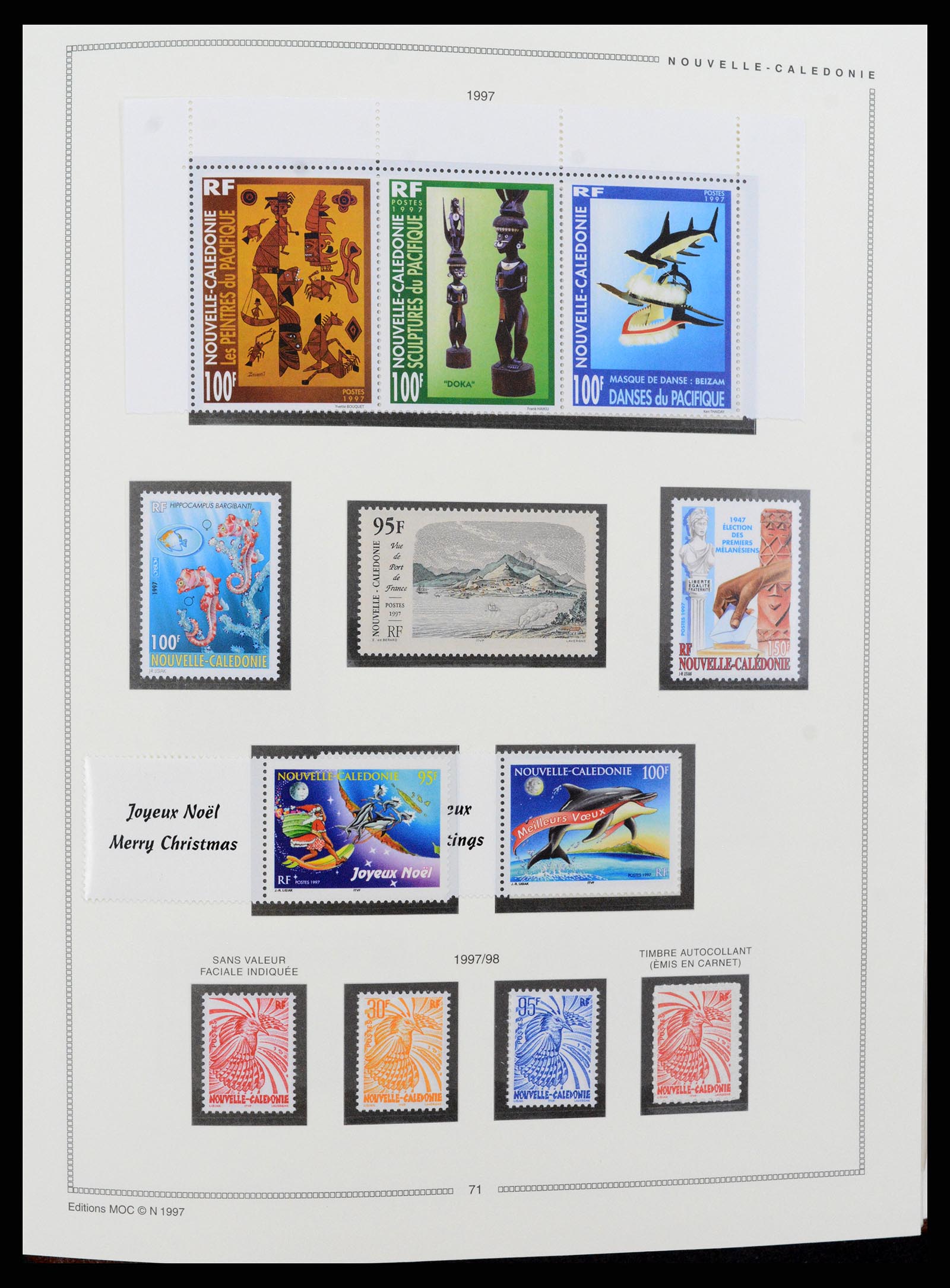 37612 052 - Postzegelverzameling 37612 Nieuw Caledonië 1955-1997.