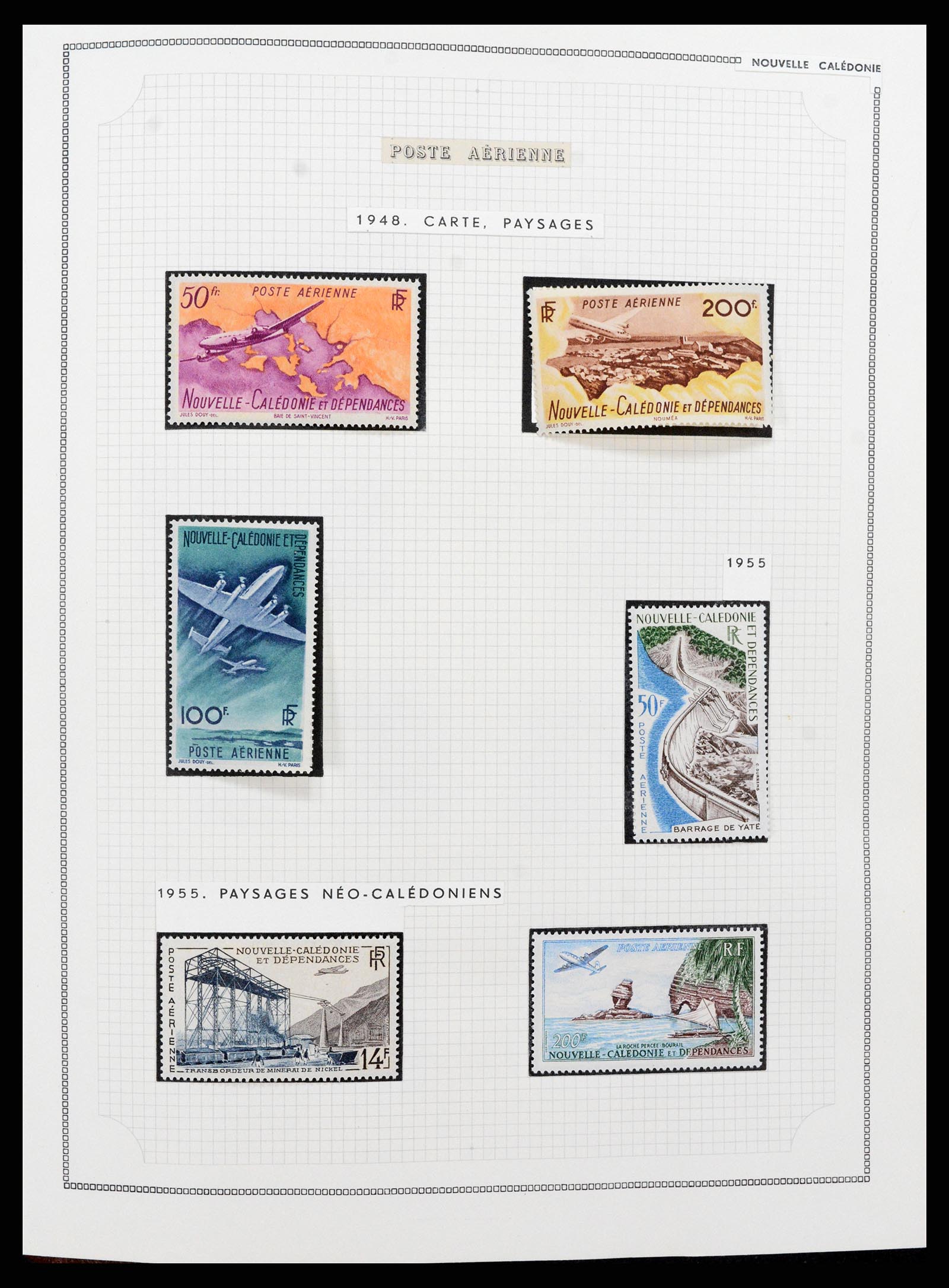 37612 053 - Postzegelverzameling 37612 Nieuw Caledonië 1955-1997.