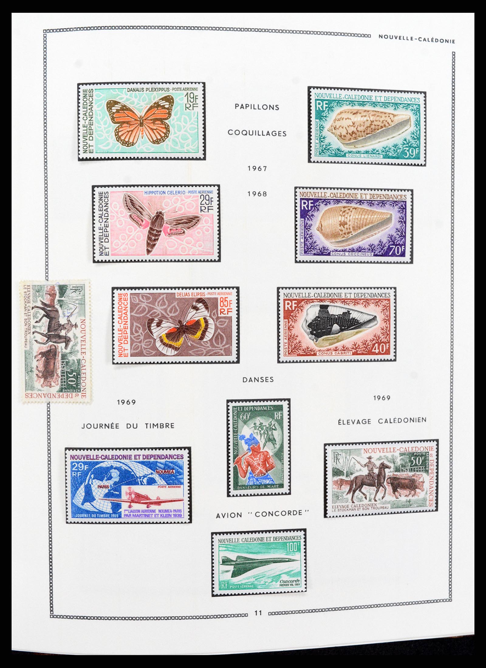37612 057 - Postzegelverzameling 37612 Nieuw Caledonië 1955-1997.
