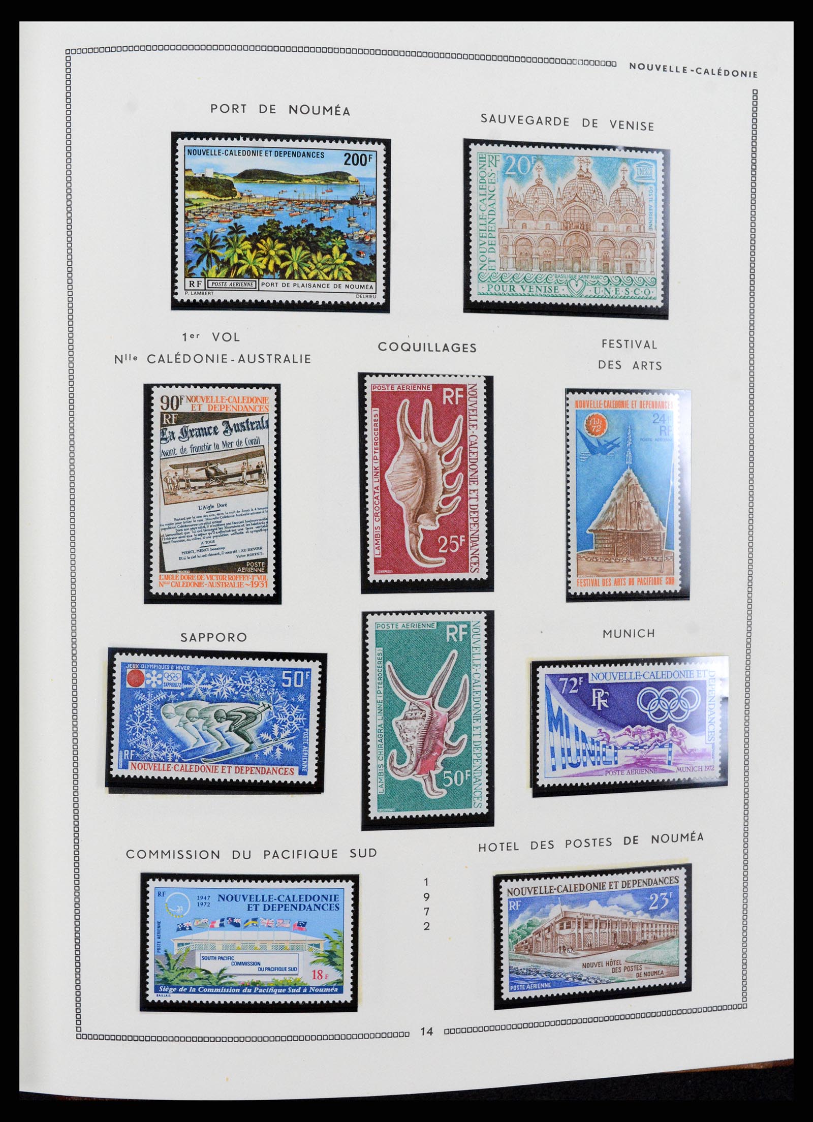 37612 060 - Postzegelverzameling 37612 Nieuw Caledonië 1955-1997.