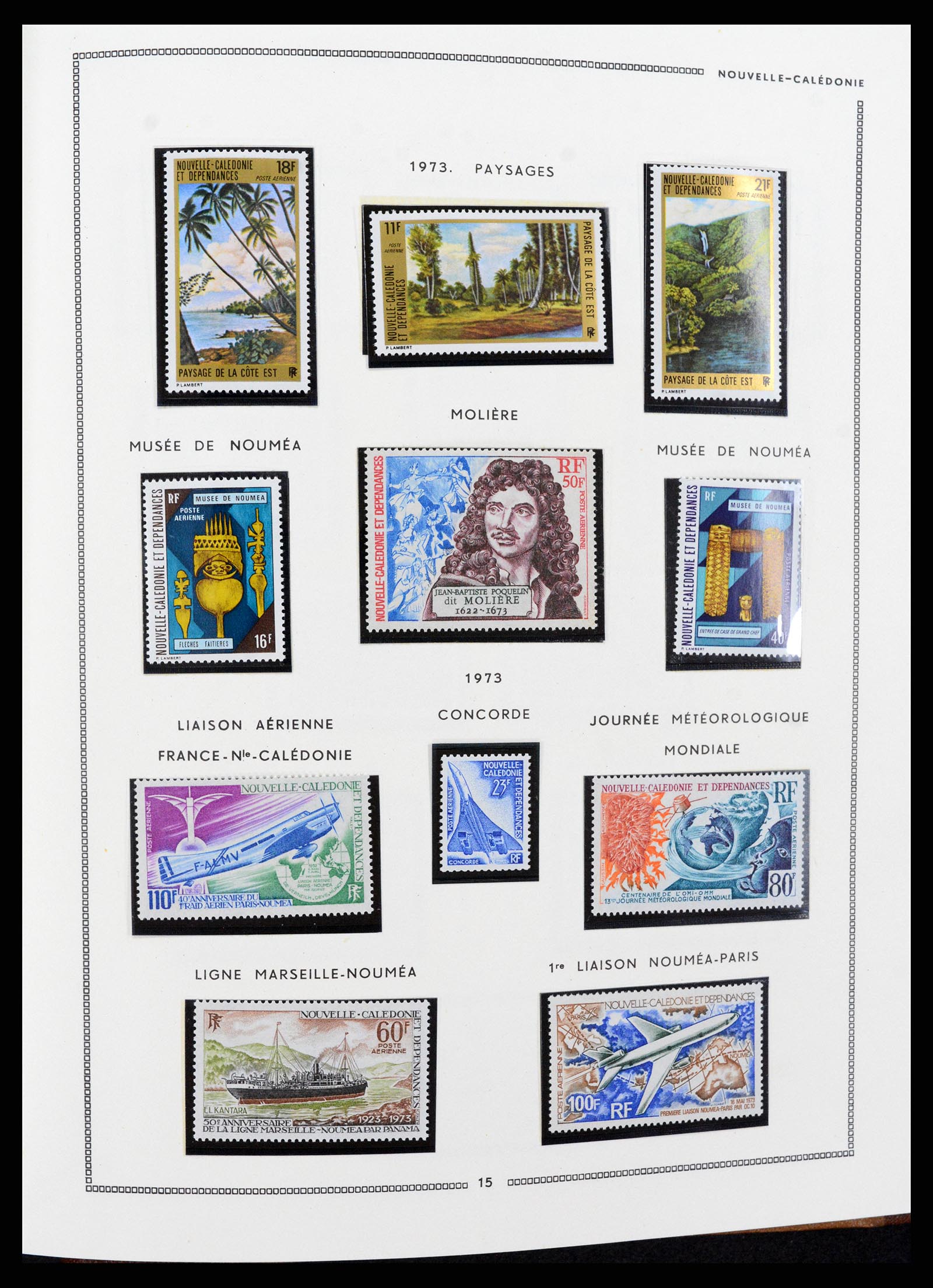 37612 061 - Postzegelverzameling 37612 Nieuw Caledonië 1955-1997.