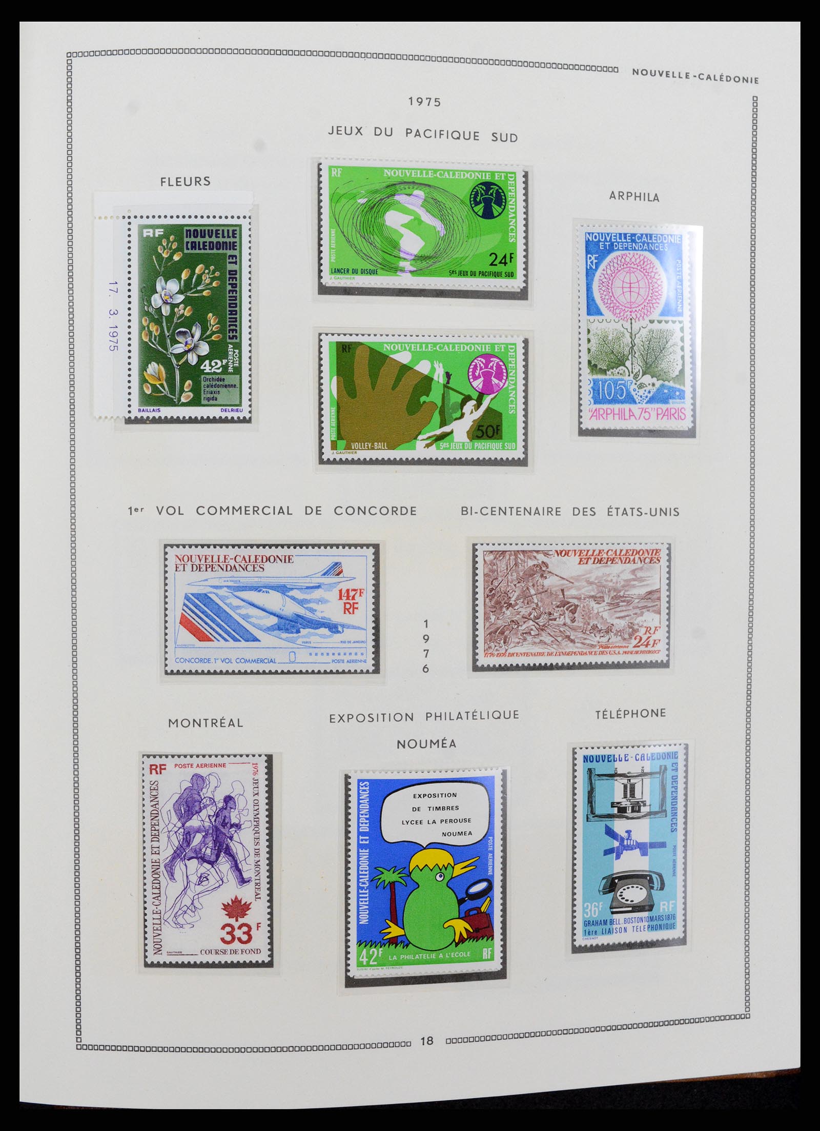 37612 064 - Postzegelverzameling 37612 Nieuw Caledonië 1955-1997.