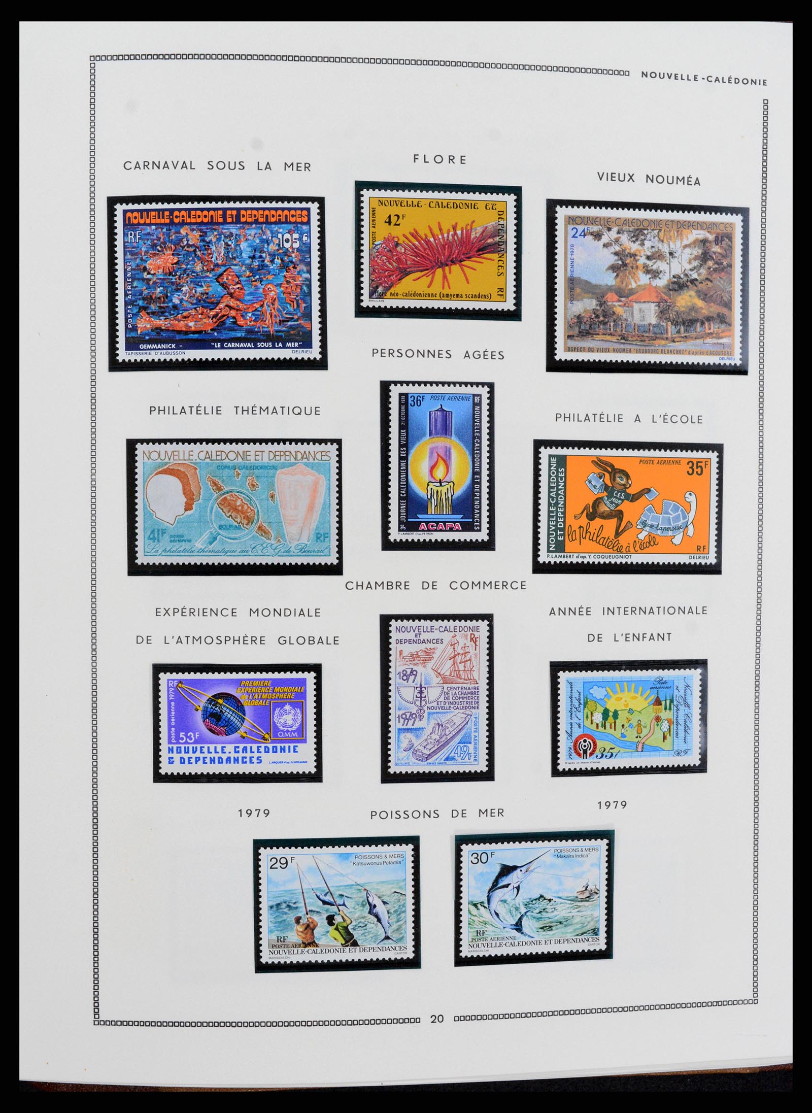 37612 066 - Postzegelverzameling 37612 Nieuw Caledonië 1955-1997.