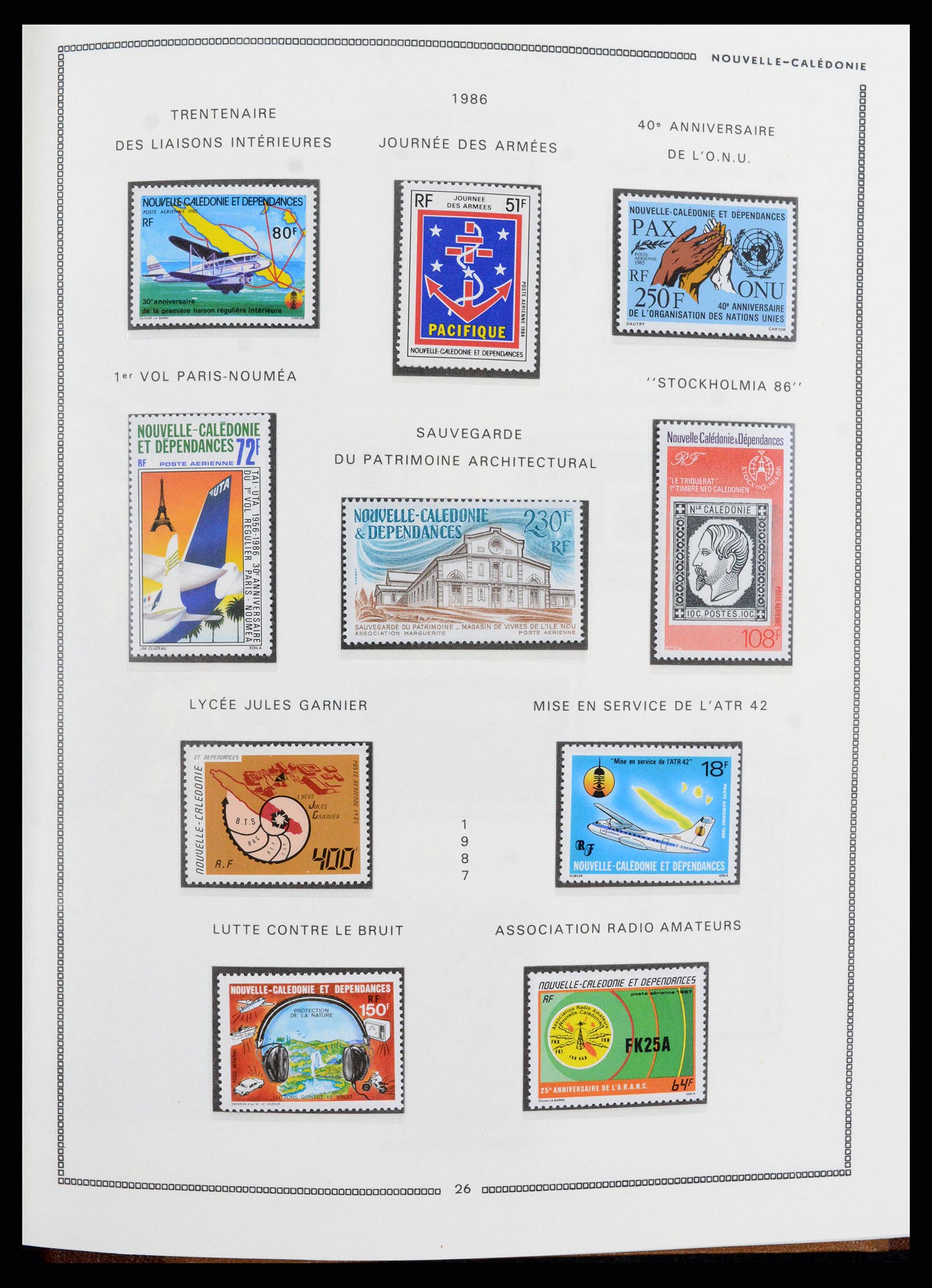37612 072 - Postzegelverzameling 37612 Nieuw Caledonië 1955-1997.