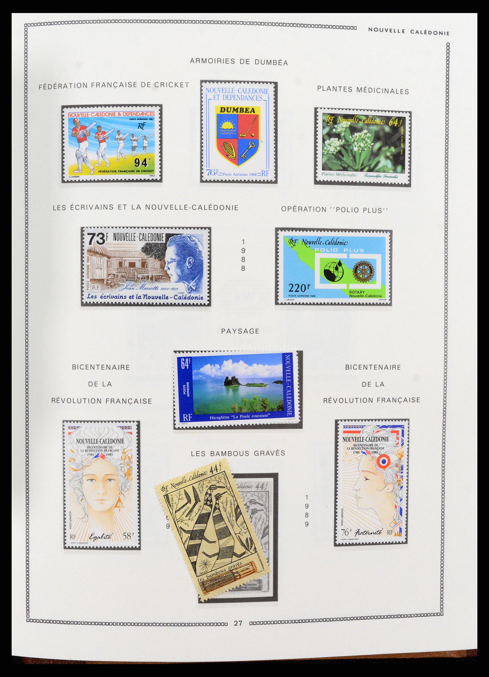 37612 074 - Postzegelverzameling 37612 Nieuw Caledonië 1955-1997.