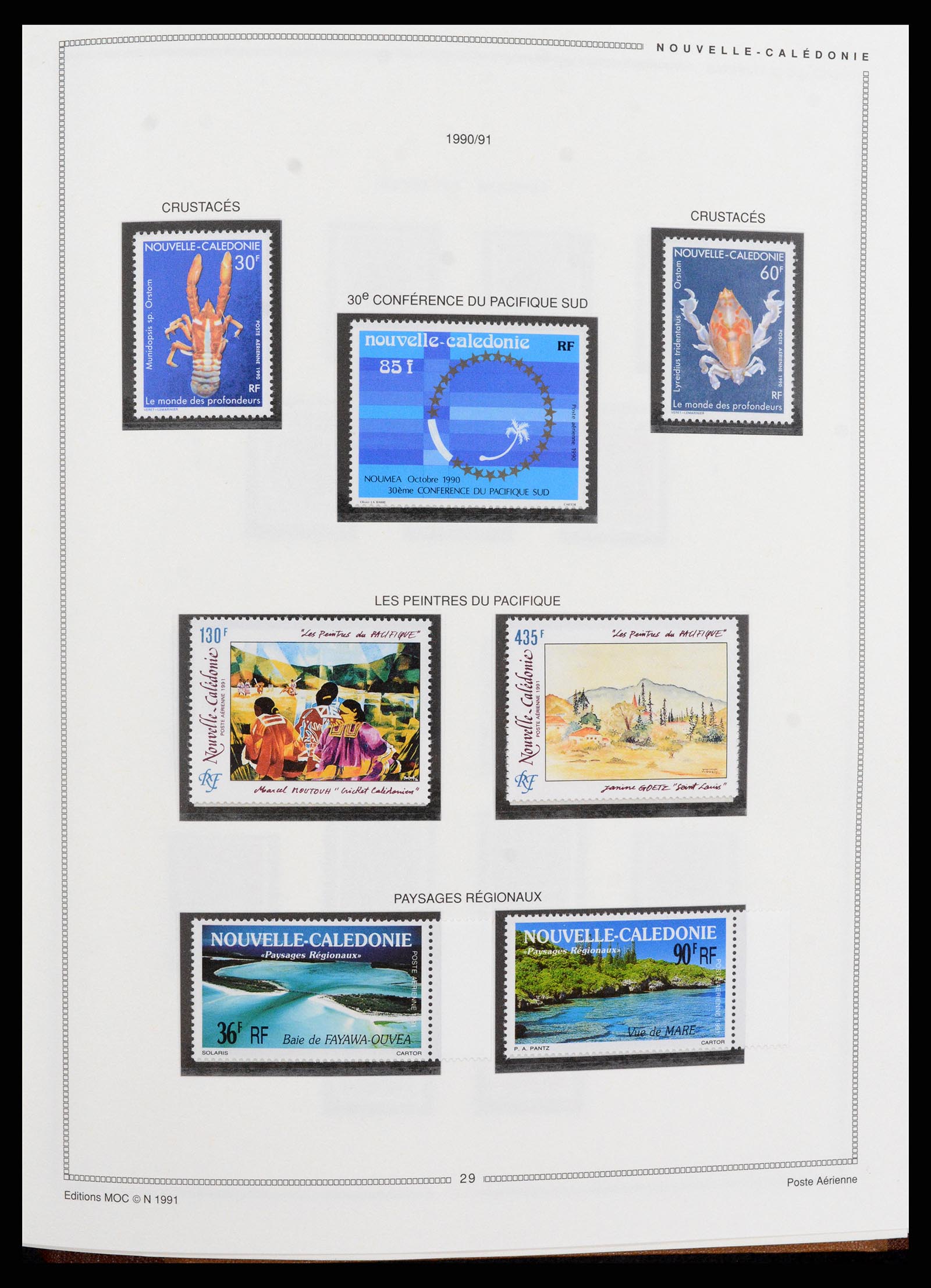 37612 076 - Postzegelverzameling 37612 Nieuw Caledonië 1955-1997.