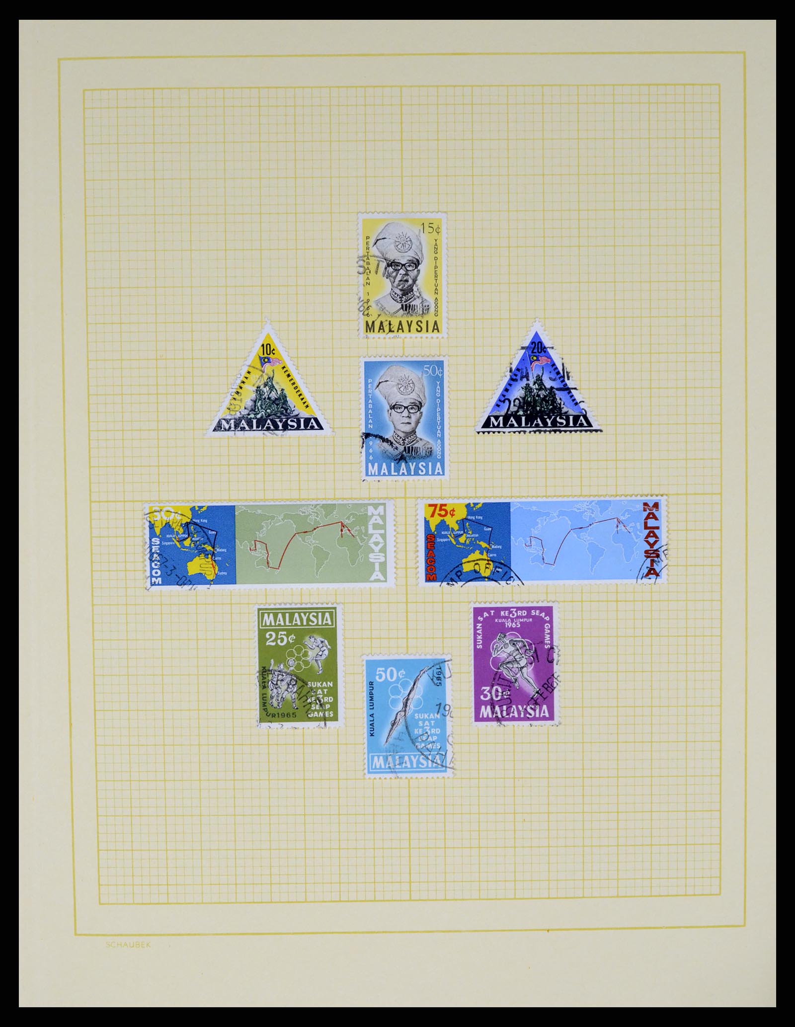 37613 009 - Postzegelverzameling 37613 Maleisië 1957-1999.