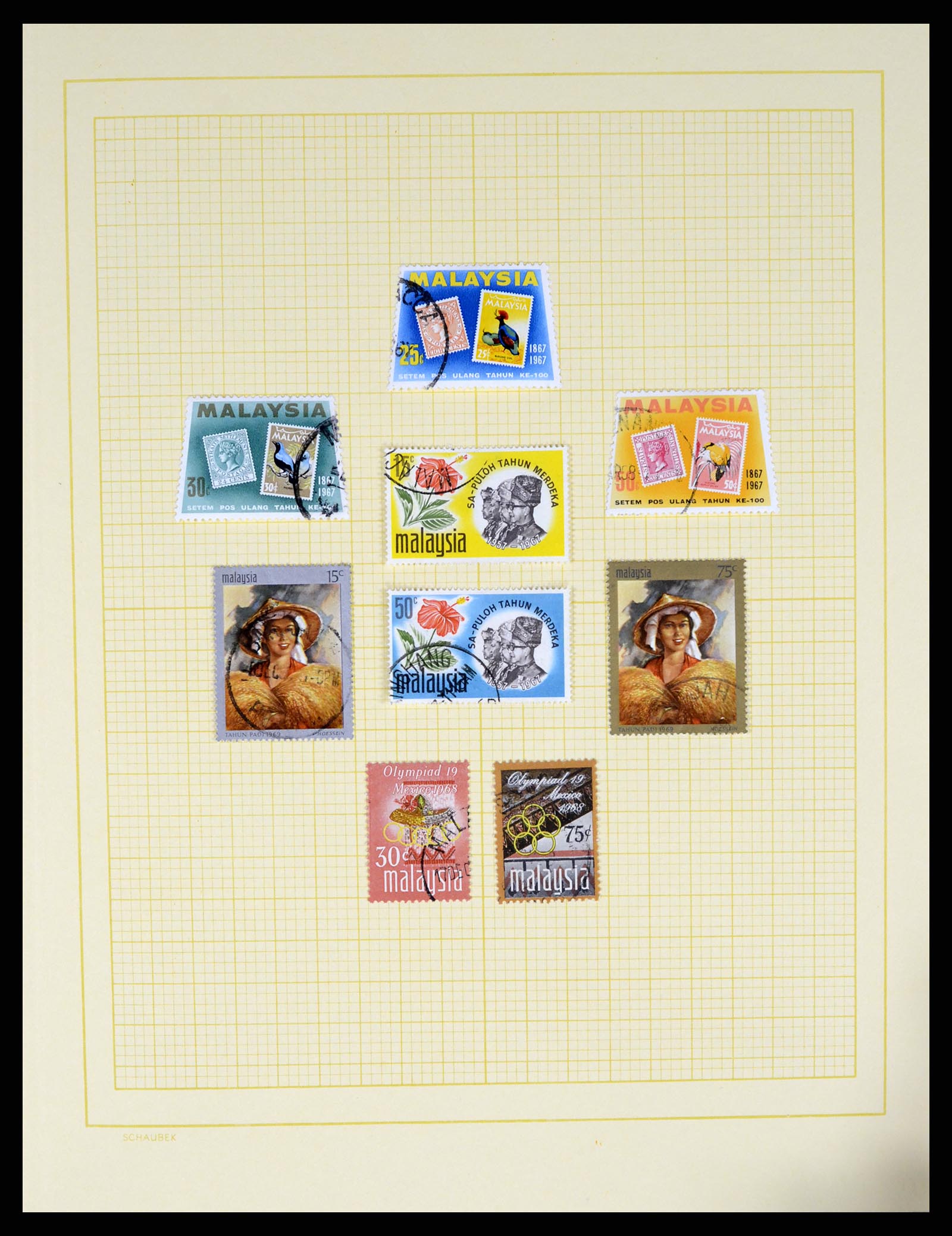 37613 013 - Postzegelverzameling 37613 Maleisië 1957-1999.
