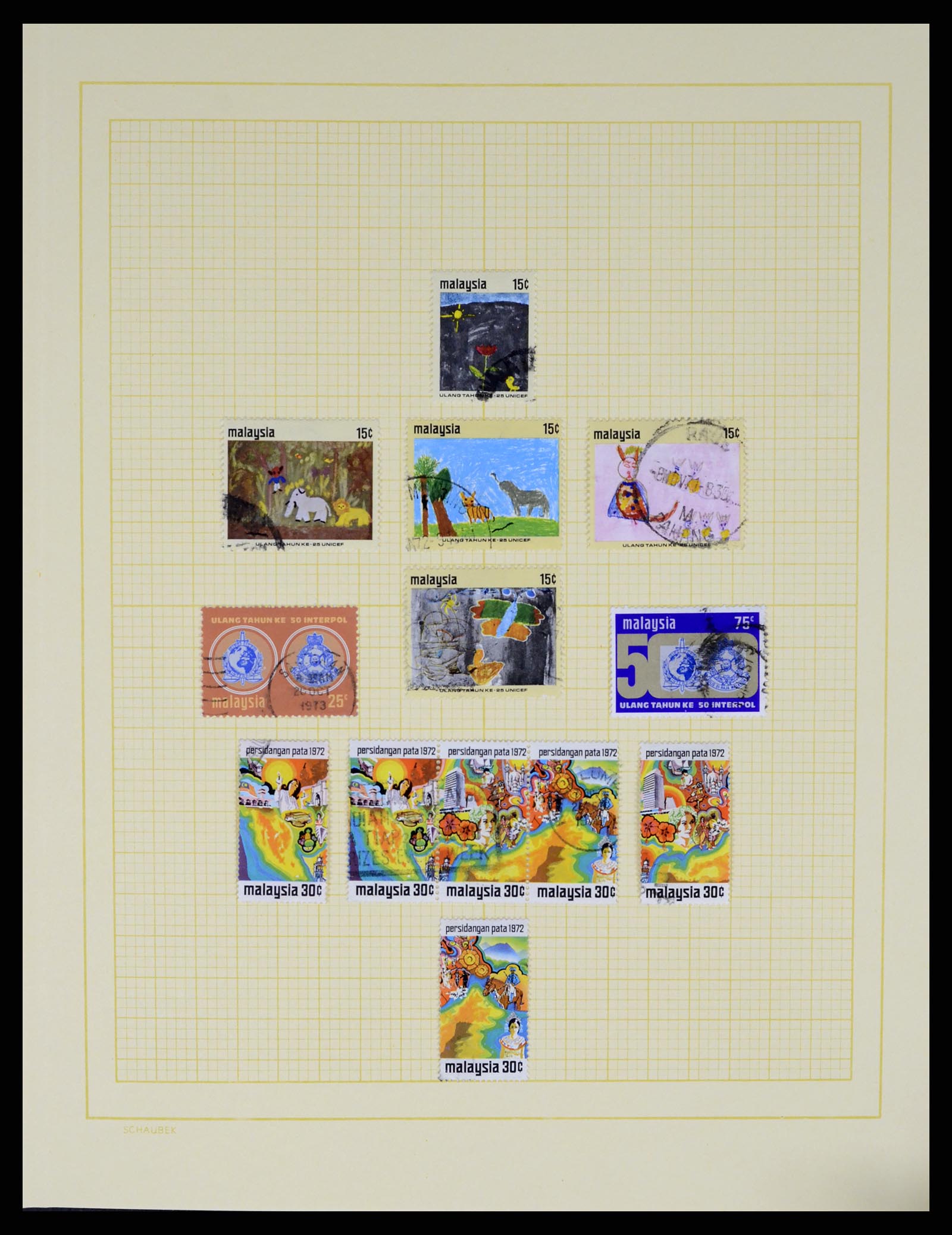 37613 021 - Postzegelverzameling 37613 Maleisië 1957-1999.