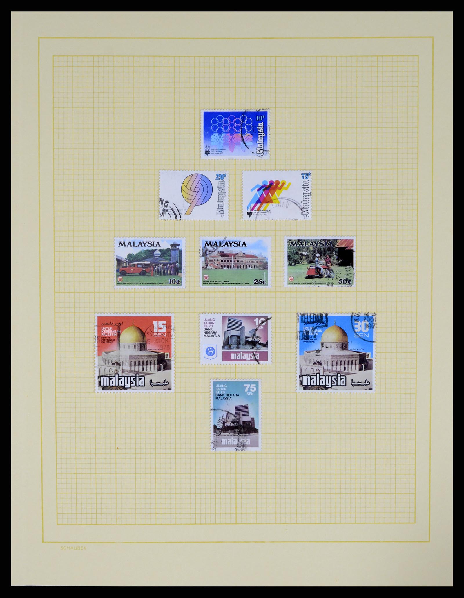 37613 034 - Postzegelverzameling 37613 Maleisië 1957-1999.