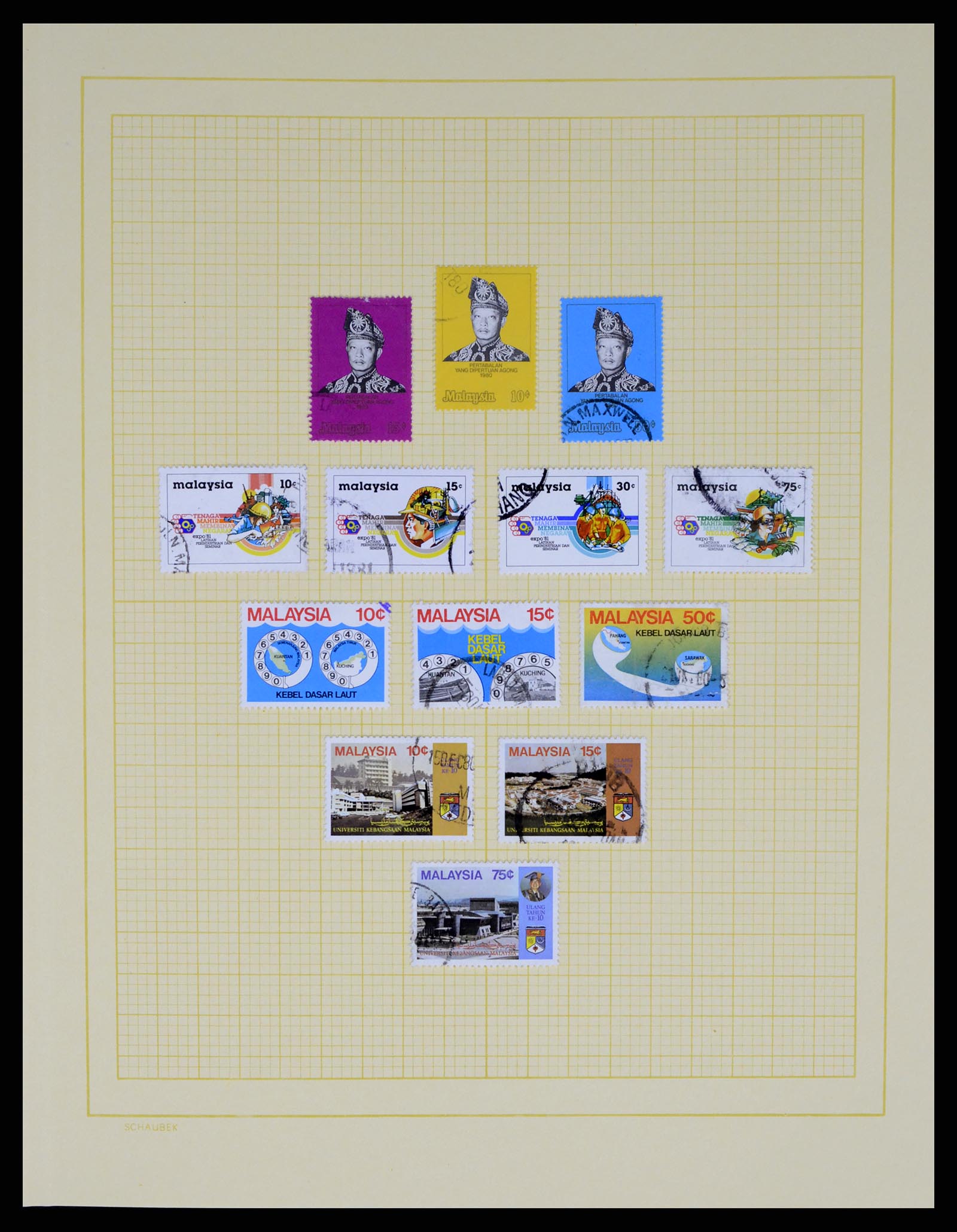 37613 038 - Postzegelverzameling 37613 Maleisië 1957-1999.