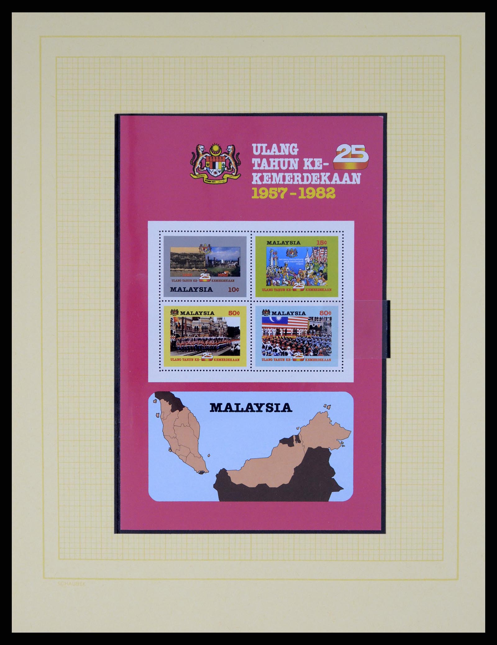 37613 040 - Postzegelverzameling 37613 Maleisië 1957-1999.