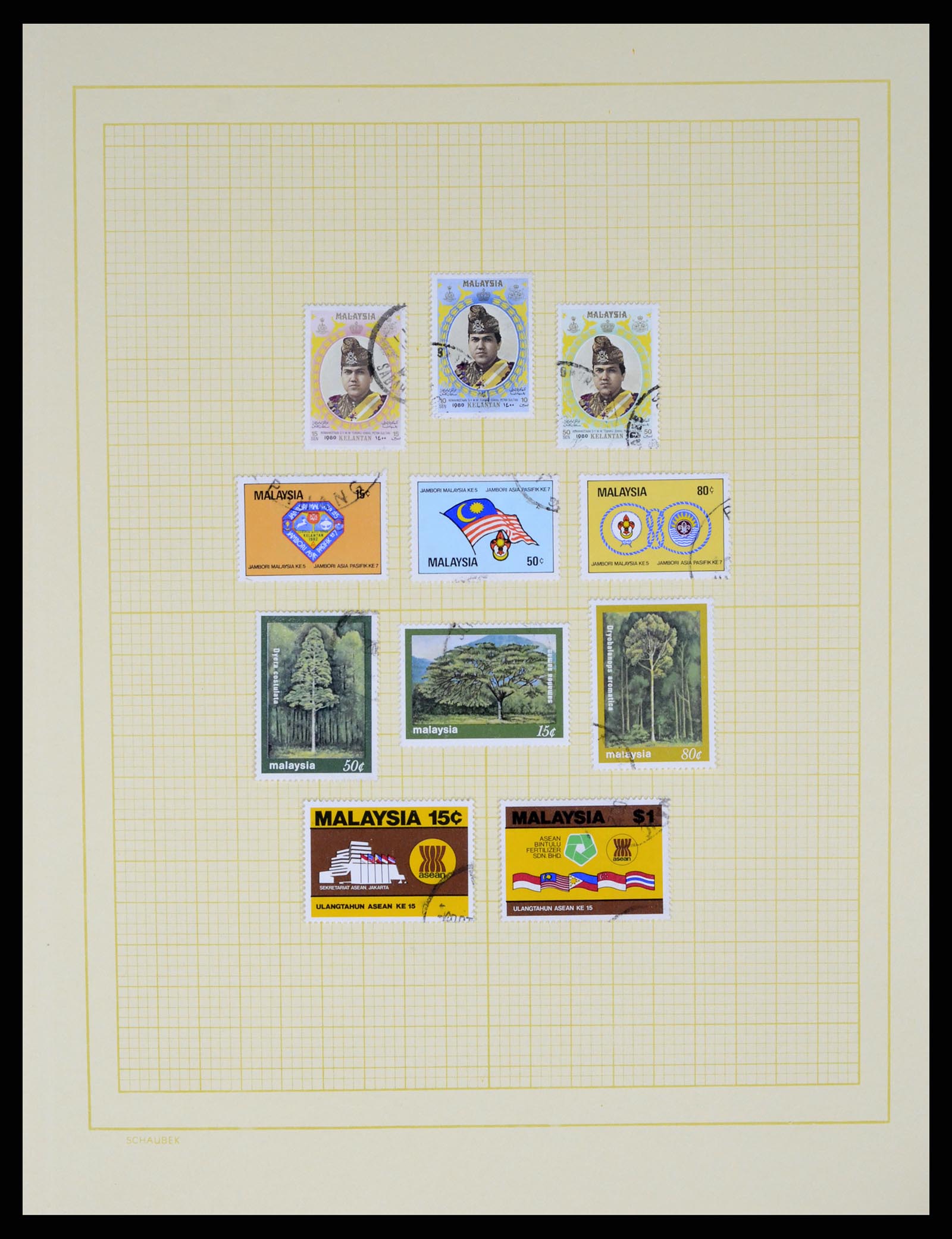37613 041 - Postzegelverzameling 37613 Maleisië 1957-1999.